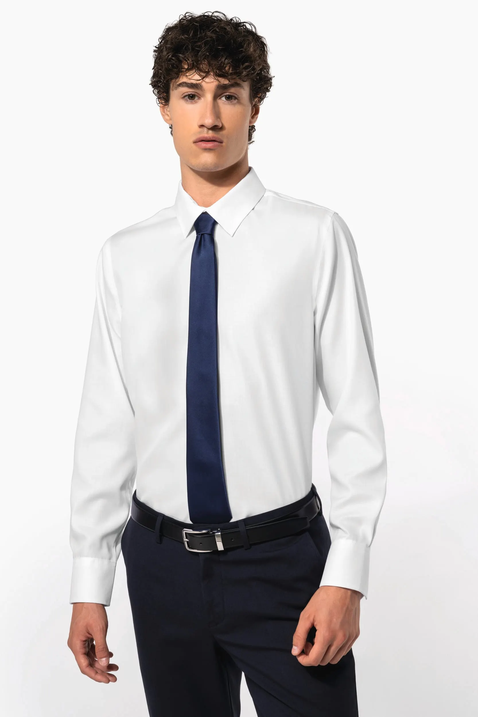 Camisa sin planchado de manga larga hombre
