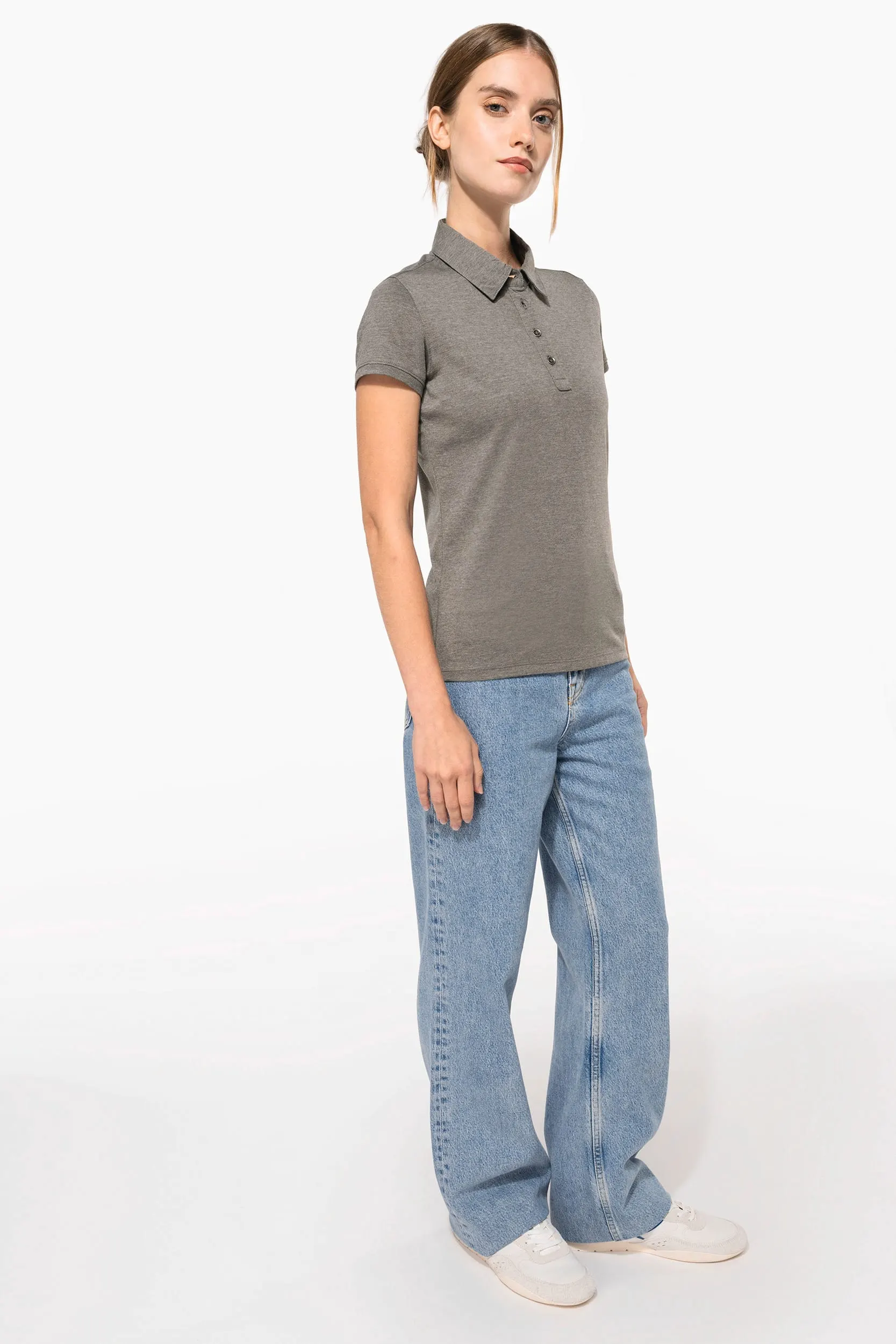 Polo jersey manga corta mujer