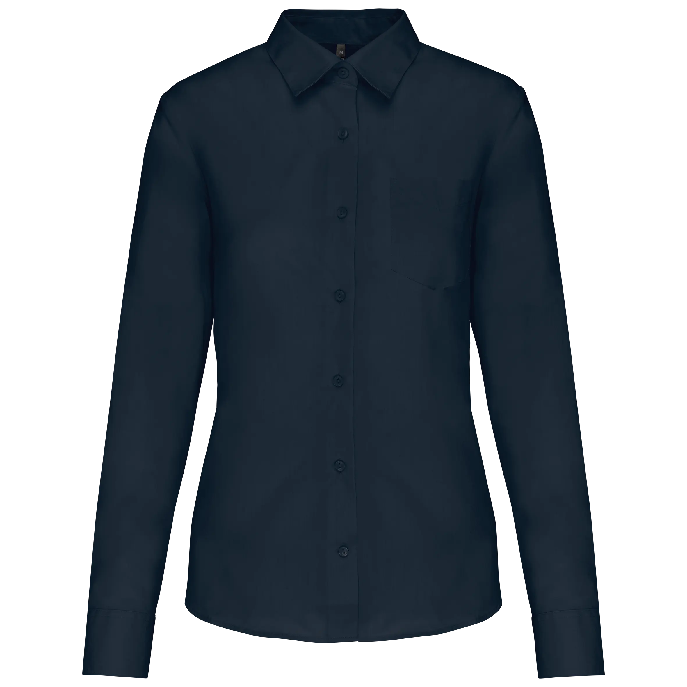 Camisa popelina de polialgodón manga larga mujer