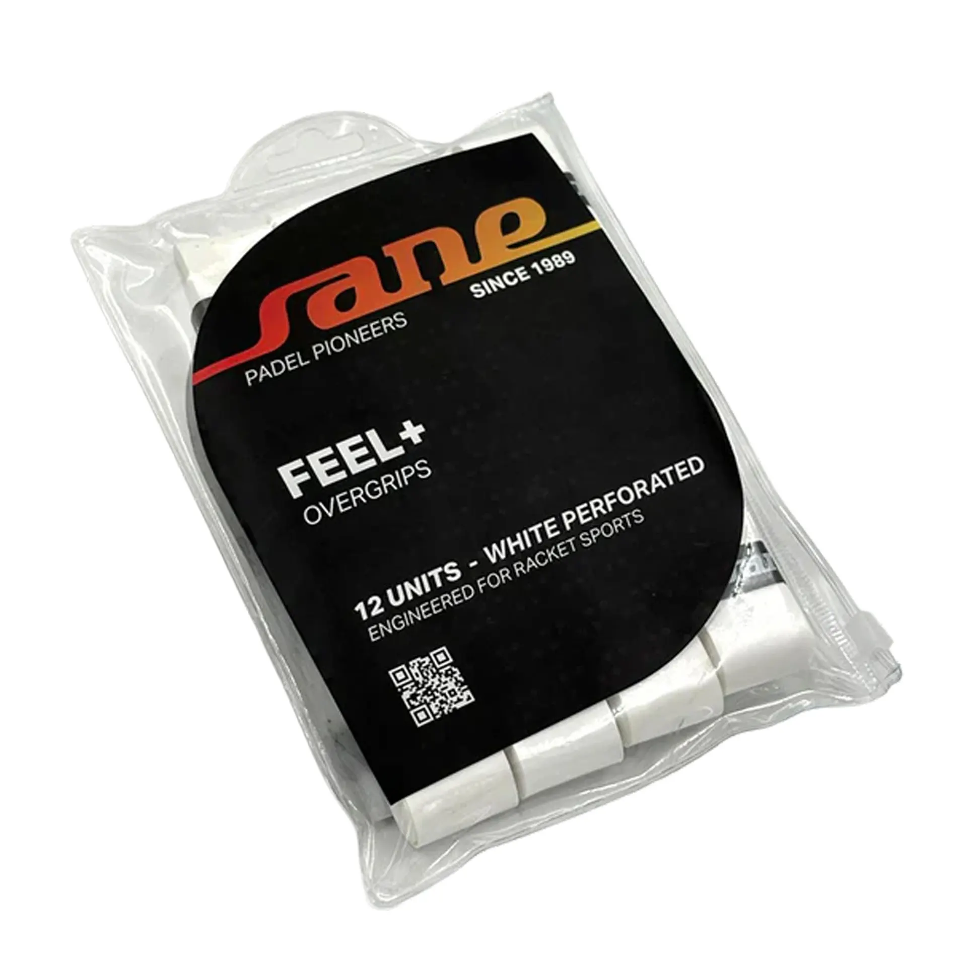 BLISTER DE 12 OVERGRIPS SANE PERFORADOS BLANCOS