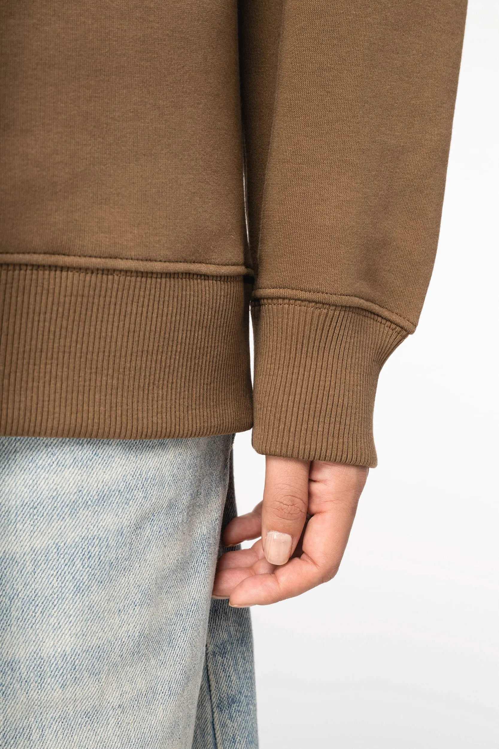 Sudadera ecorresponsable cuello redondo oversize unisex