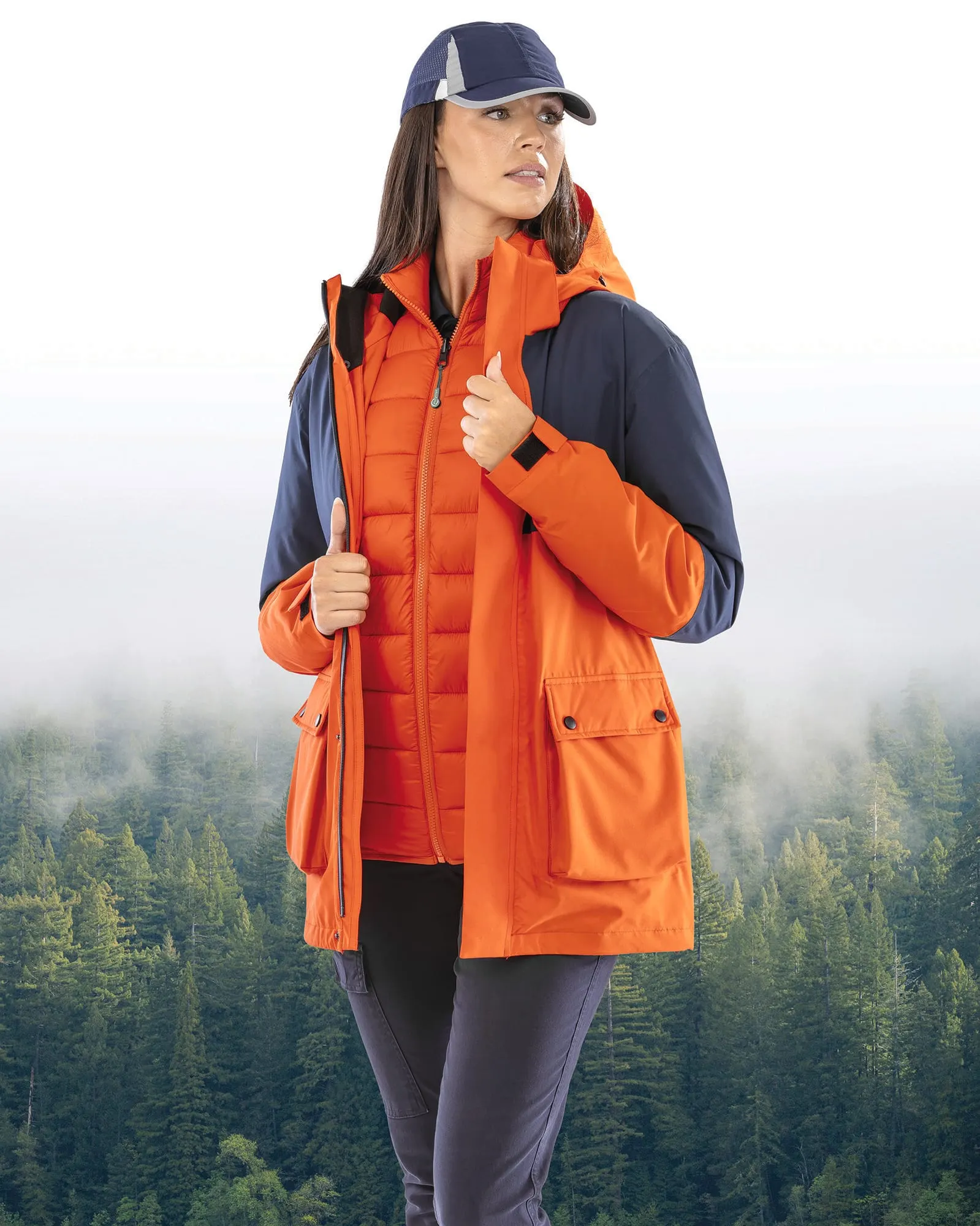 Chaqueta acolchada Ripstop reciclada 3 en 1