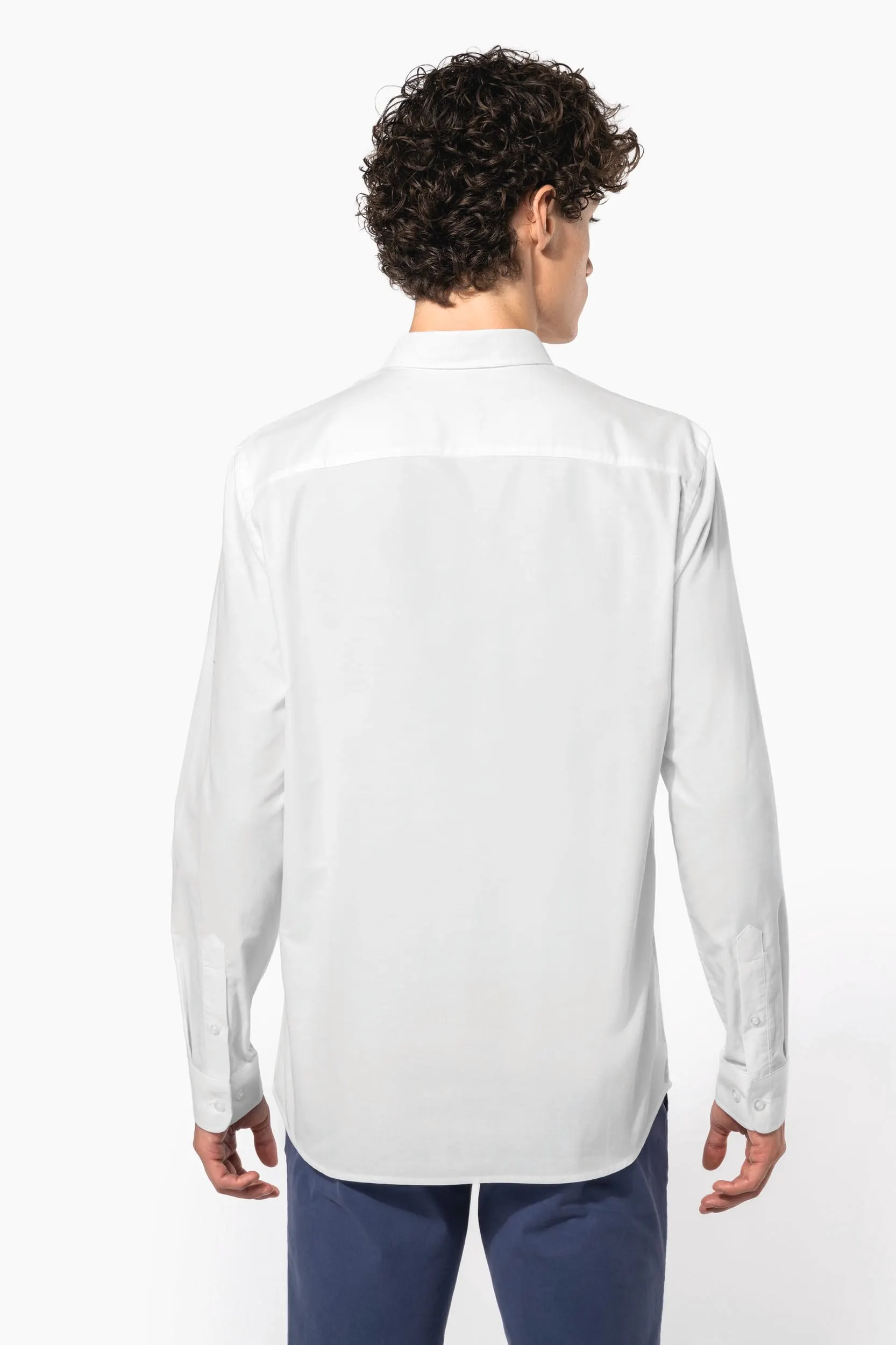 Camisa oxford de manga larga hombre