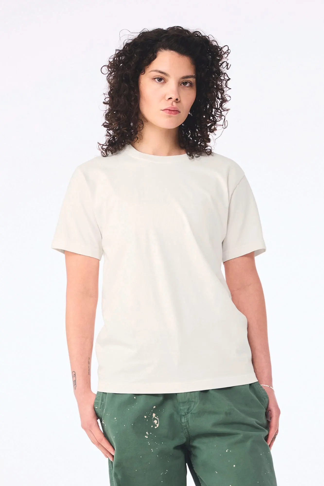 Camiseta de efecto lavado gruesa unisex