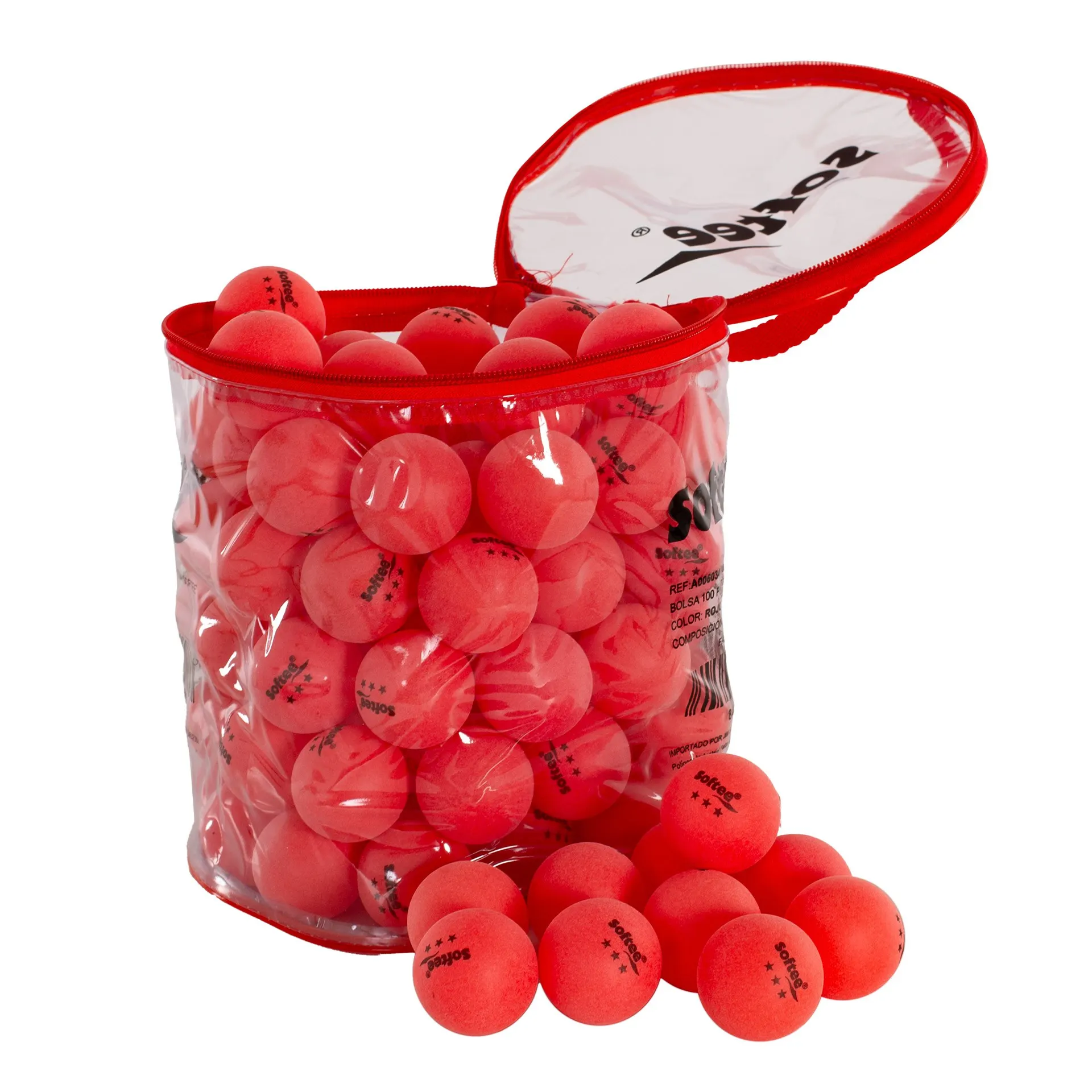 BOLSA 100 PELOTAS PP TENIS DE MESA SOFTEE
