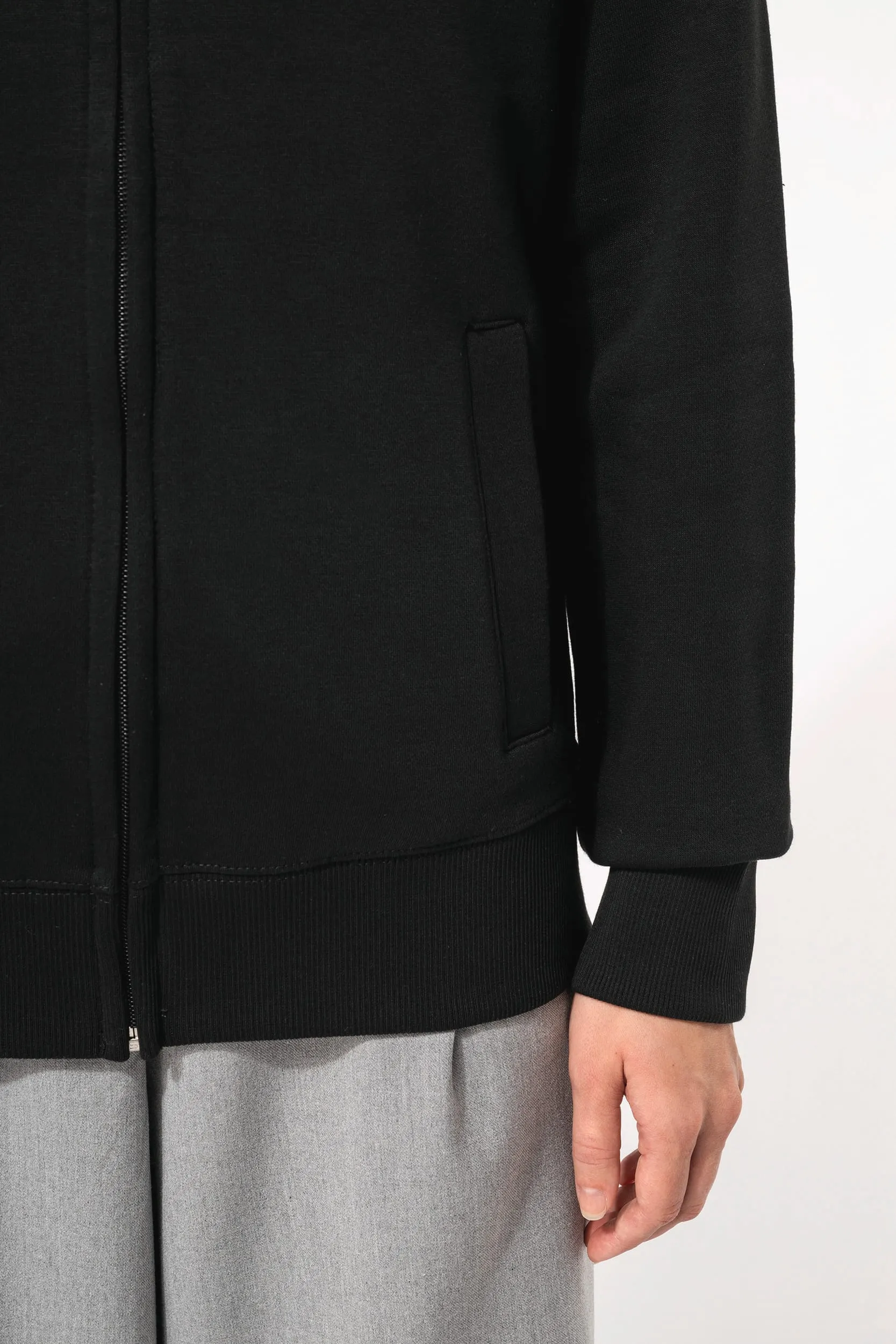 Chaqueta de felpa con cremallera mujer