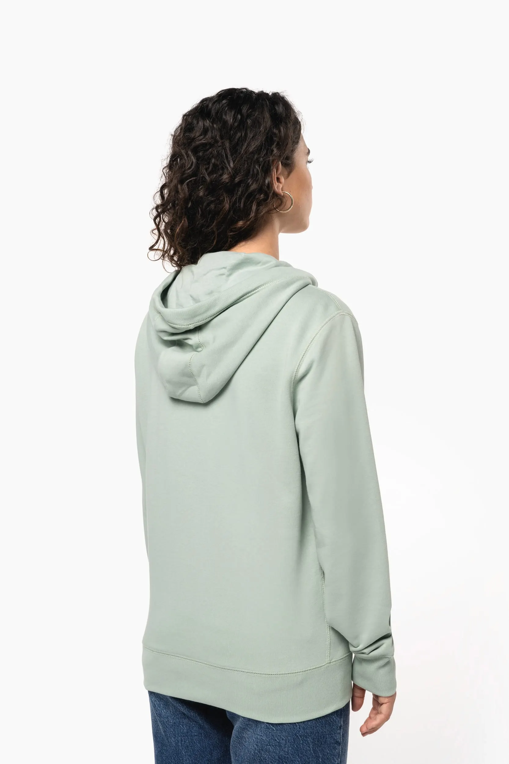 Sudadera ecorresponsable french terry con capucha y cremallera - Unisex