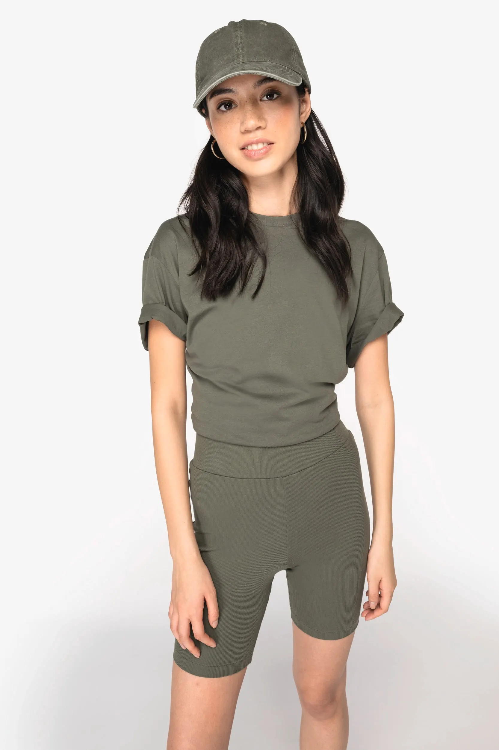 Short ecorresponsable de acanalado mujer