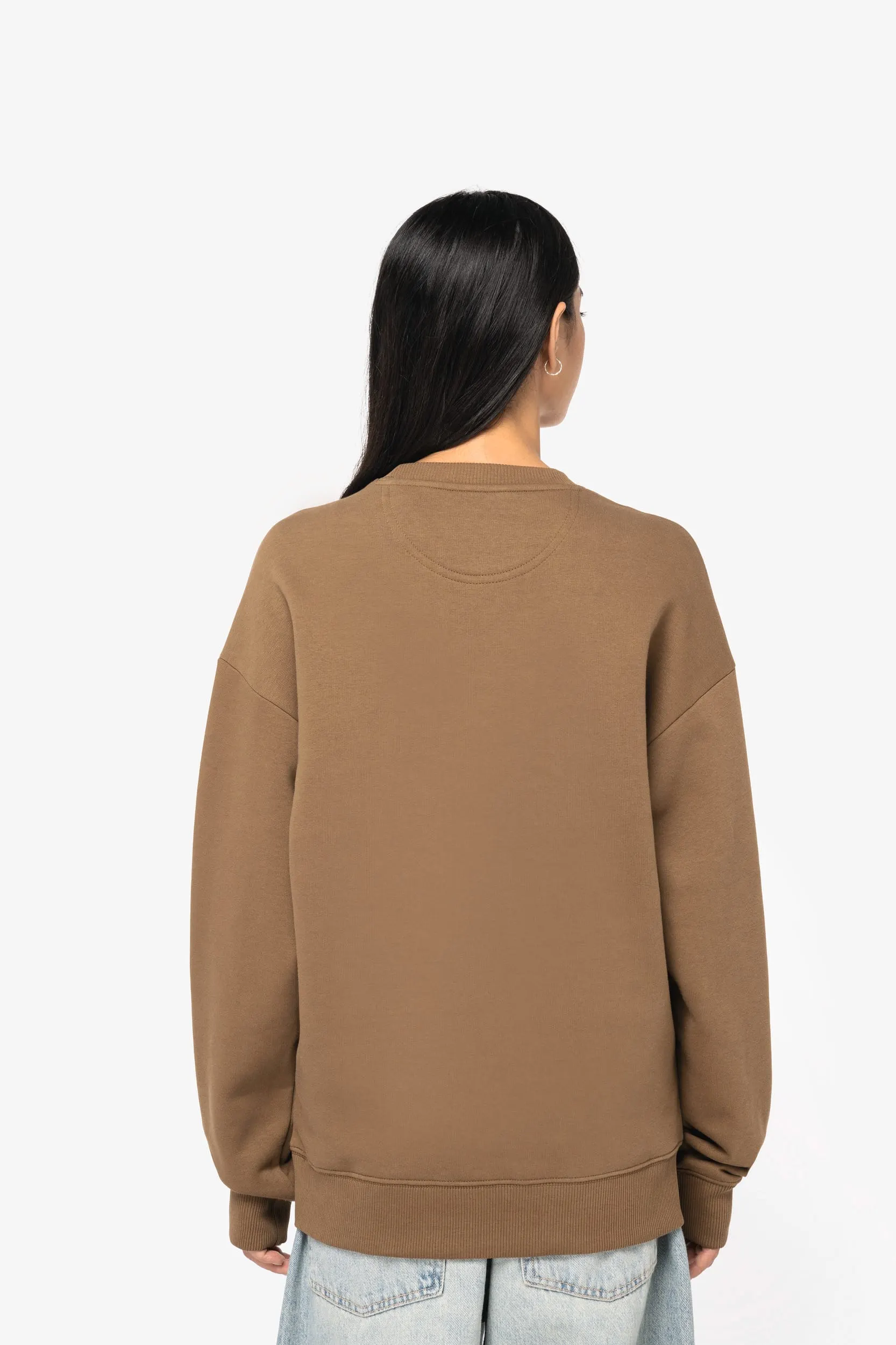 Sudadera ecorresponsable cuello redondo oversize unisex