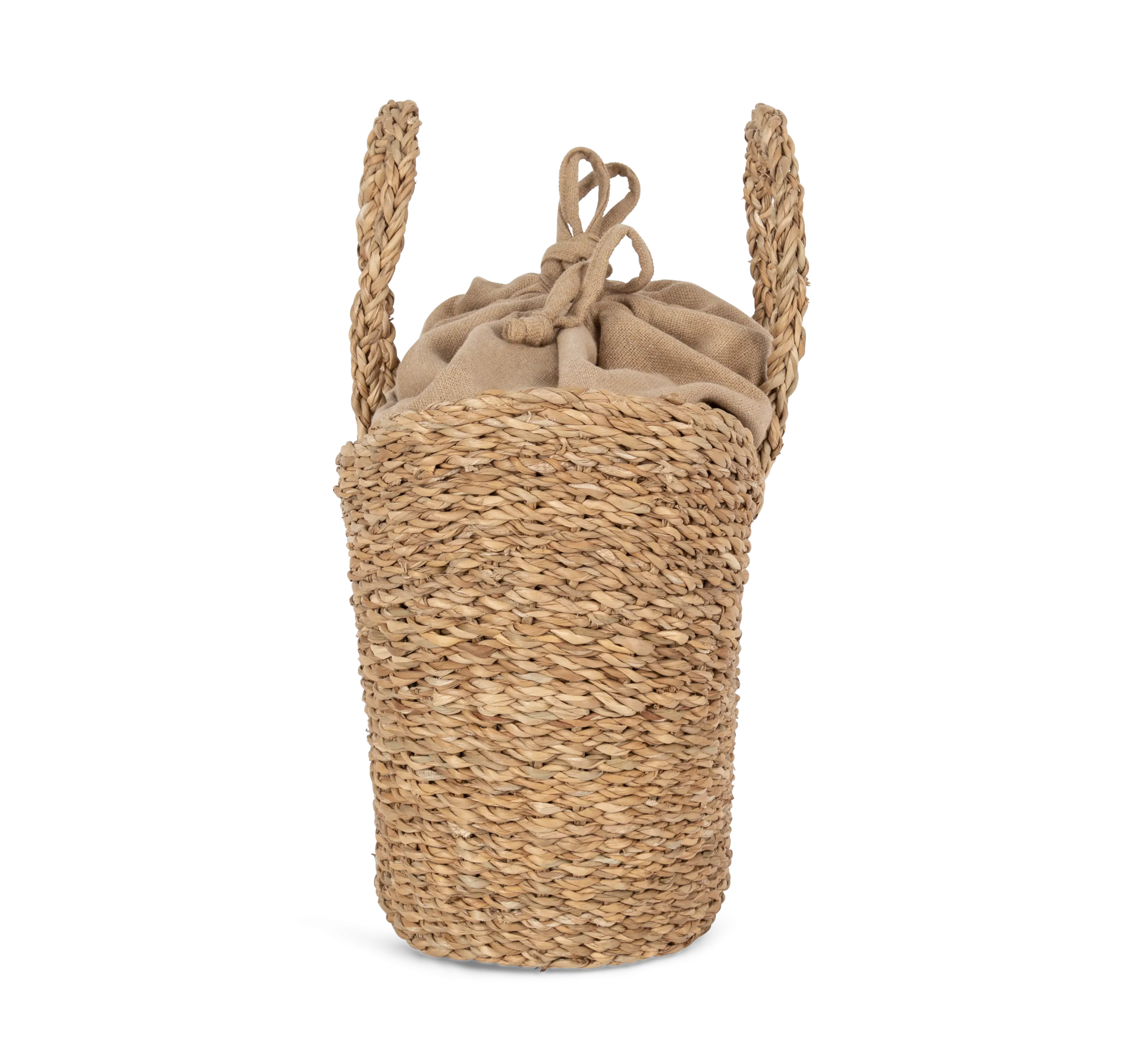 Cesta/Bolso de junco en forma de media luna
