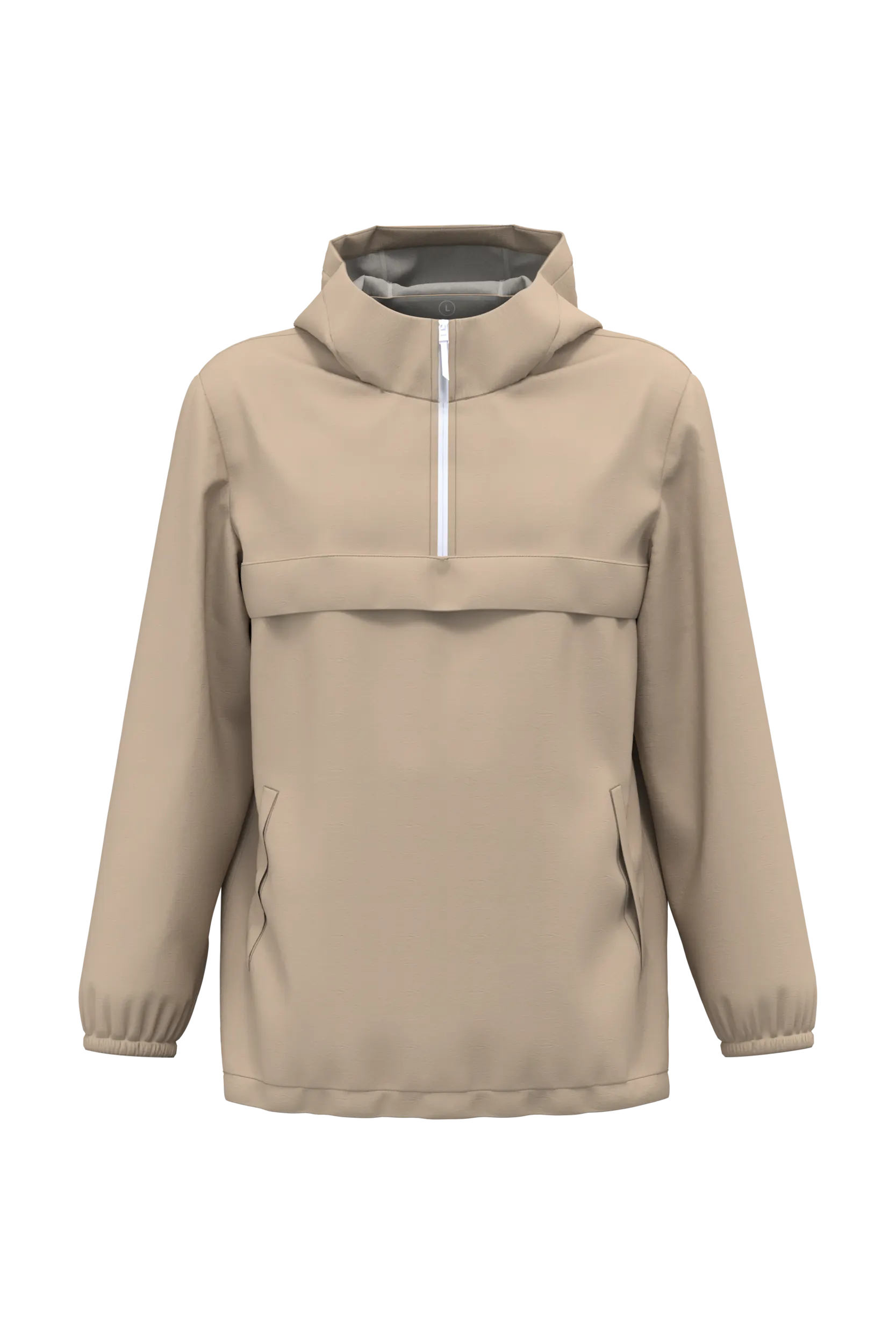 Chaqueta cortavientos impermeable ecorresponsable 1/4 cremallera unisex