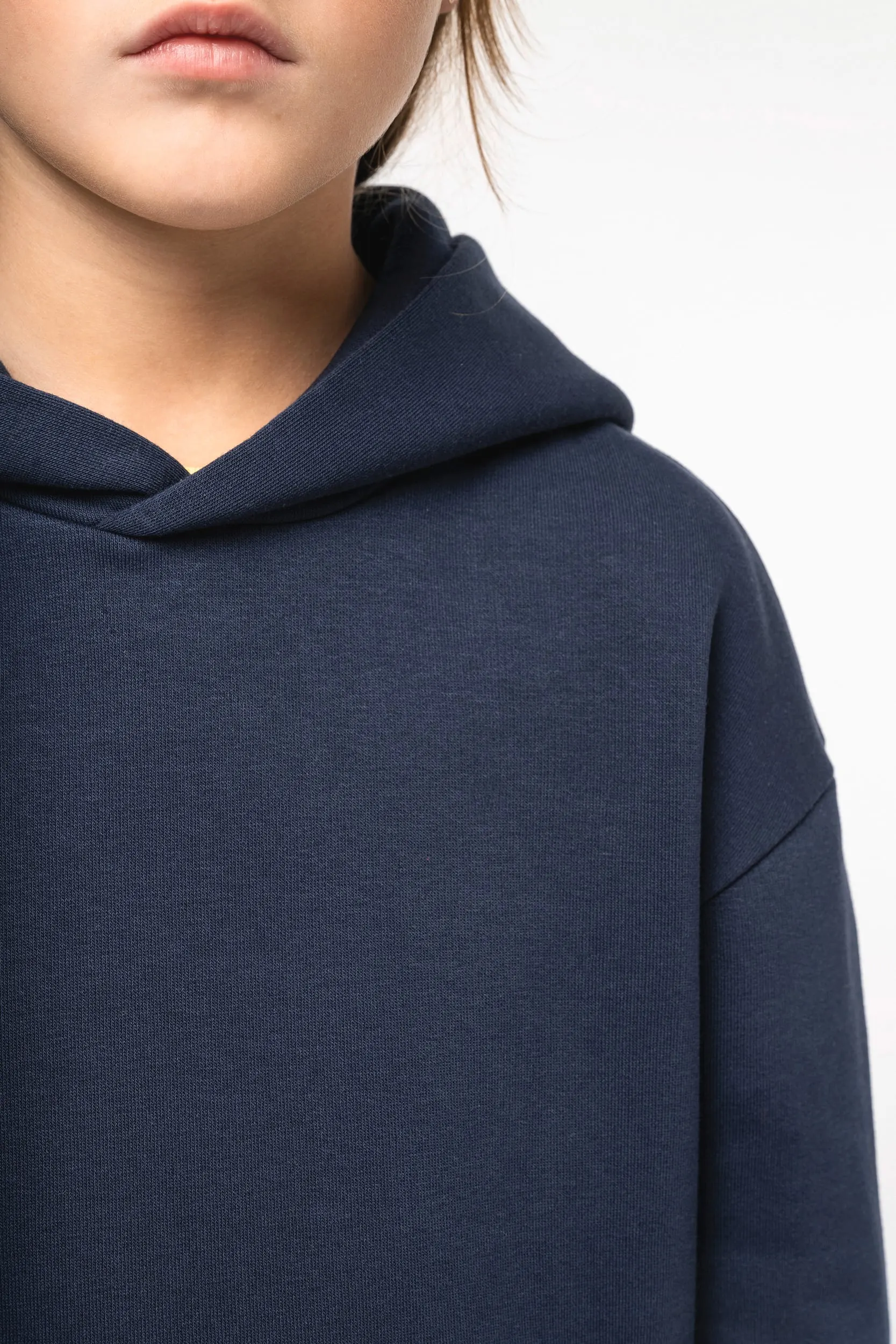 Sudadera ecorresponsable con capucha oversize infantil