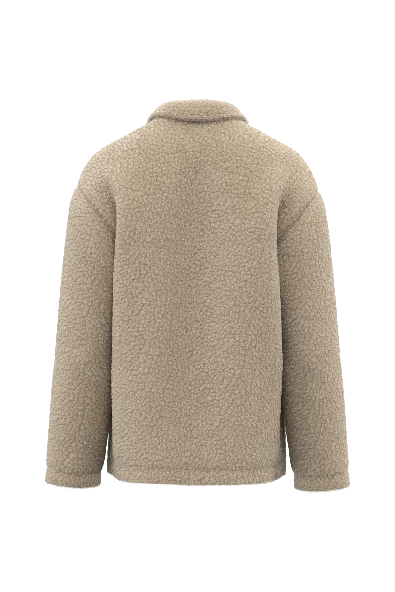 Sobrecamisa de sherpa con hombros caídos unisex