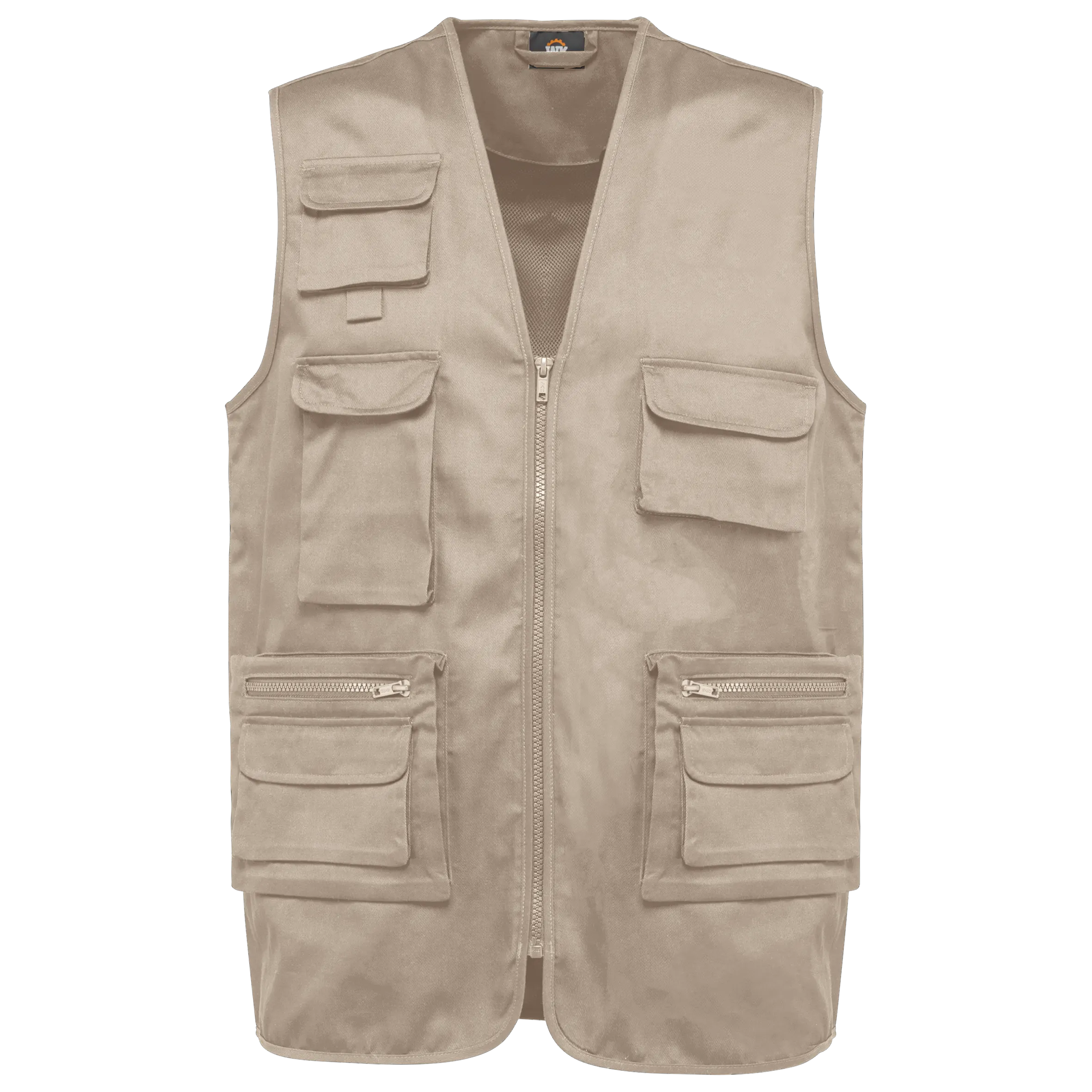 Chaleco polialgodón multibolsillos con forro  - Unisex