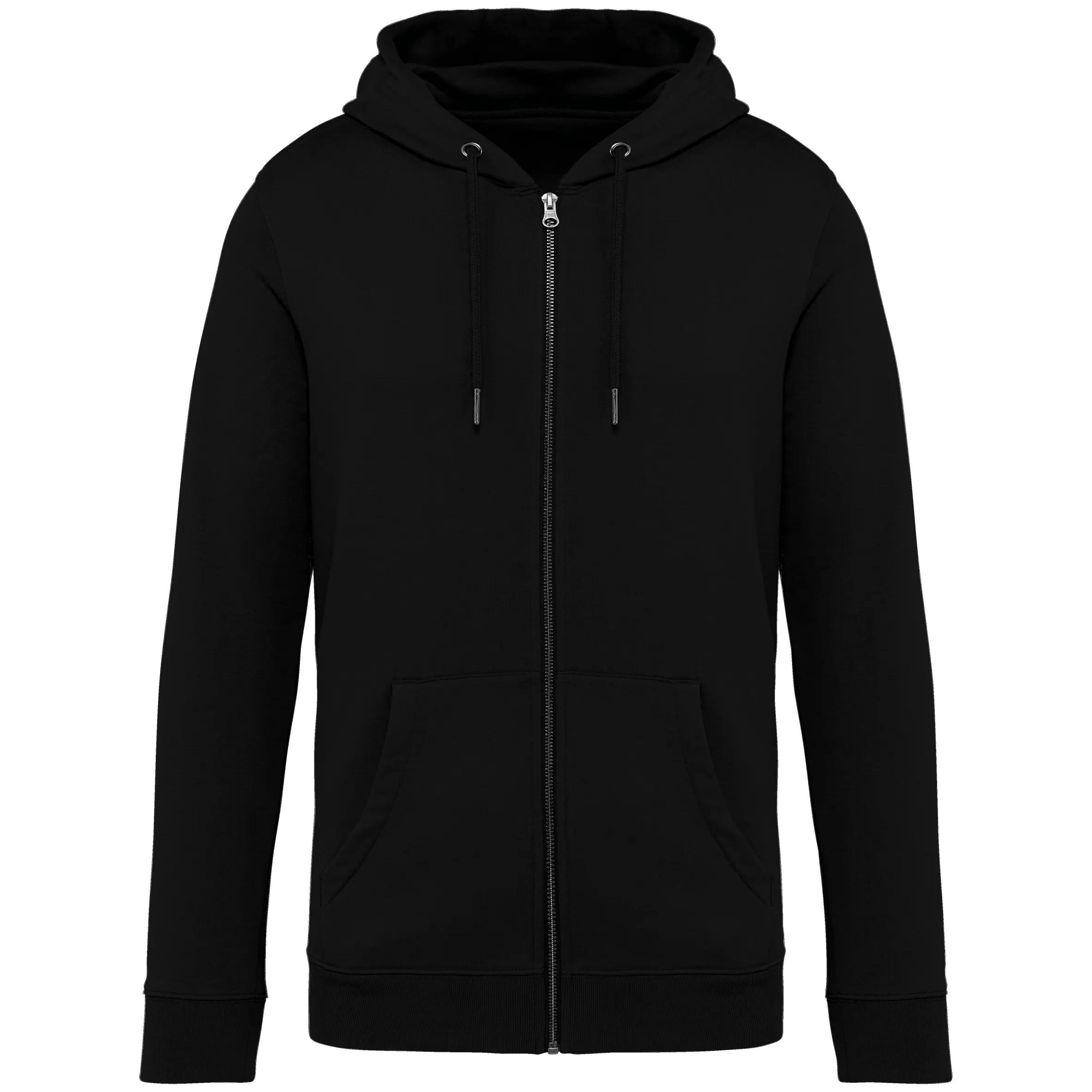 Sudadera ecorresponsable con cremallera y capucha unisex
