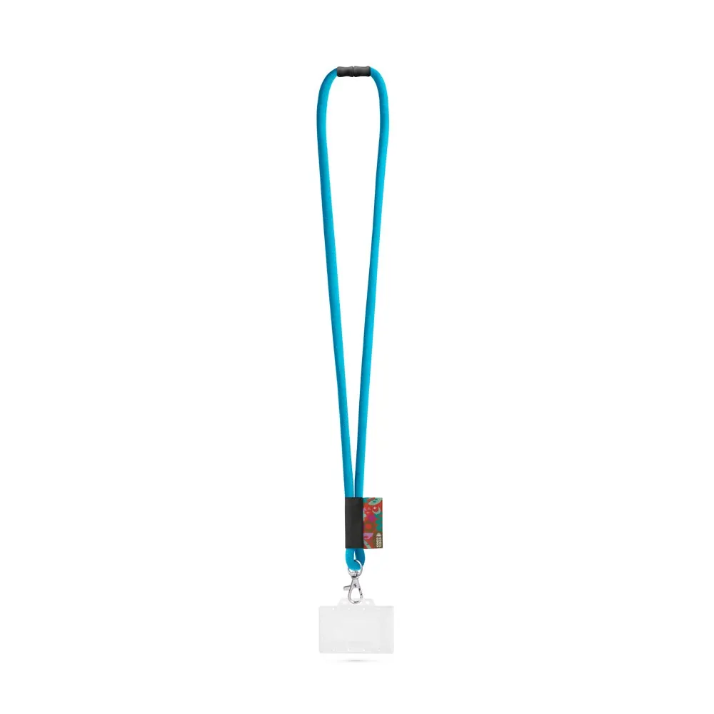 WATFORD. SET Lanyard TUBE Long (Ø 7 mm) con mosquetón de gatillo de 9 mm, cierre de seguridad de Ø 7 mm y porta credencial/tarjeta rígido de 91 x 68 mm