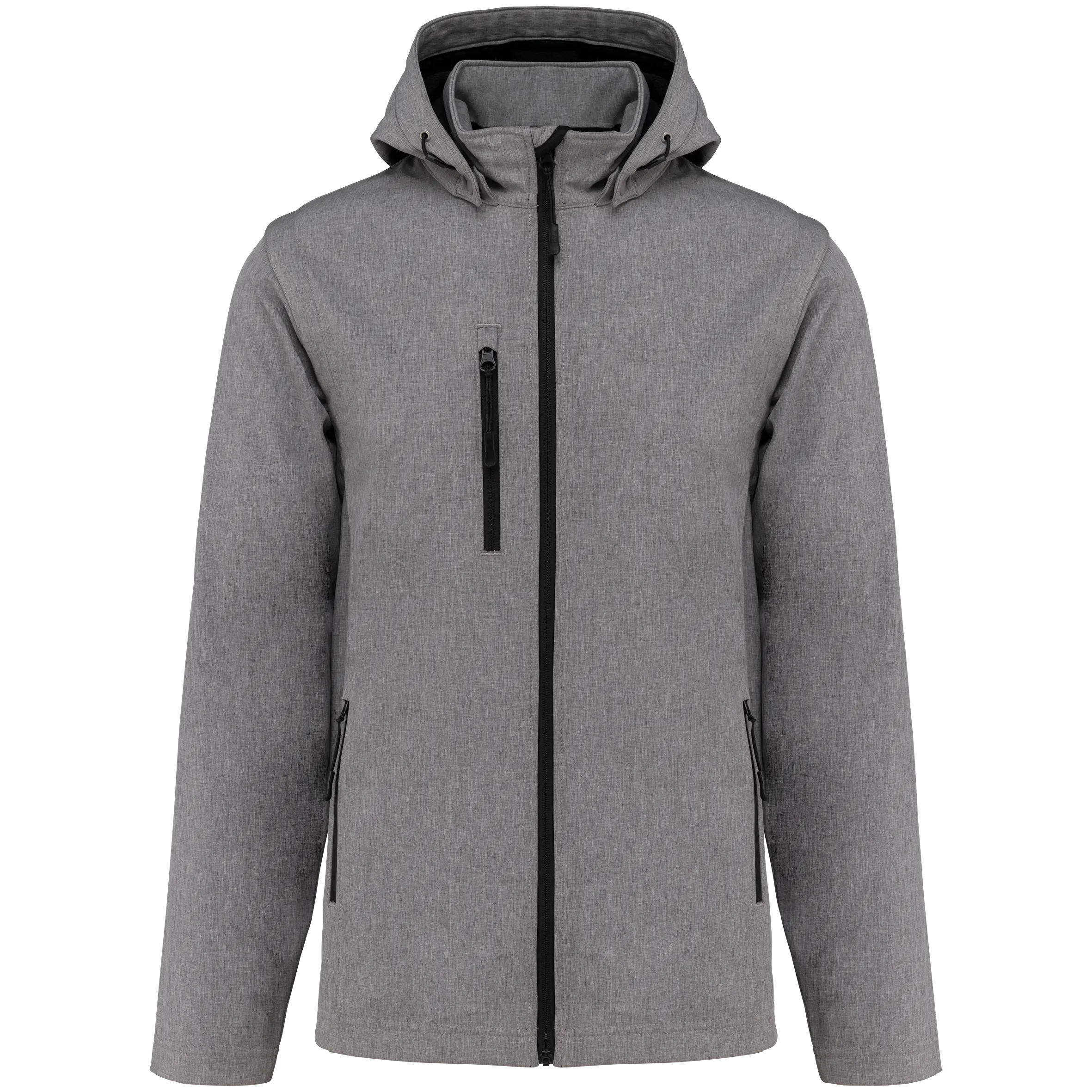 Chaquetas softshell 3 capas con capucha y mangas extraíbles unisex
