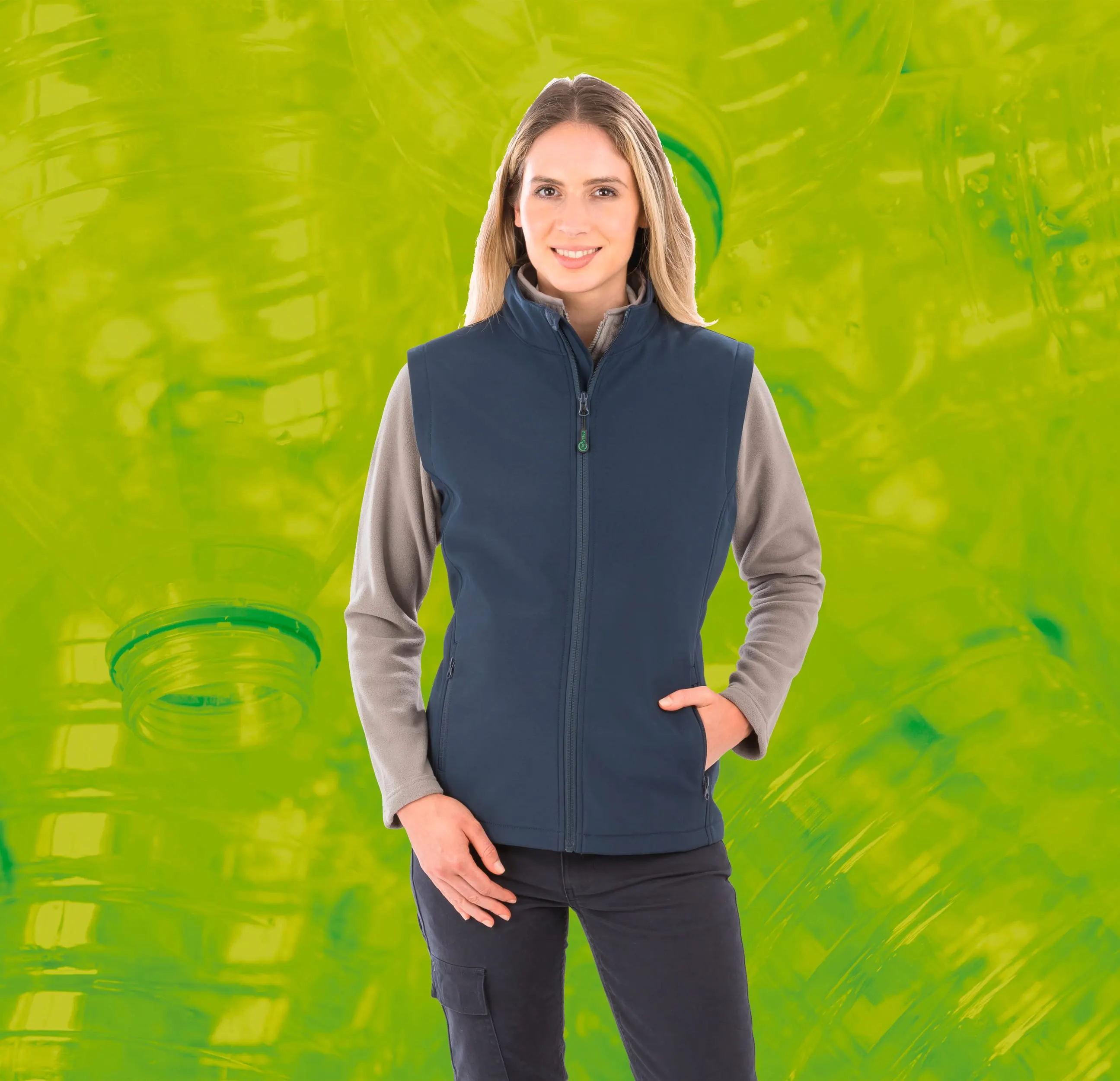 Chaleco softshell reciclado mujer