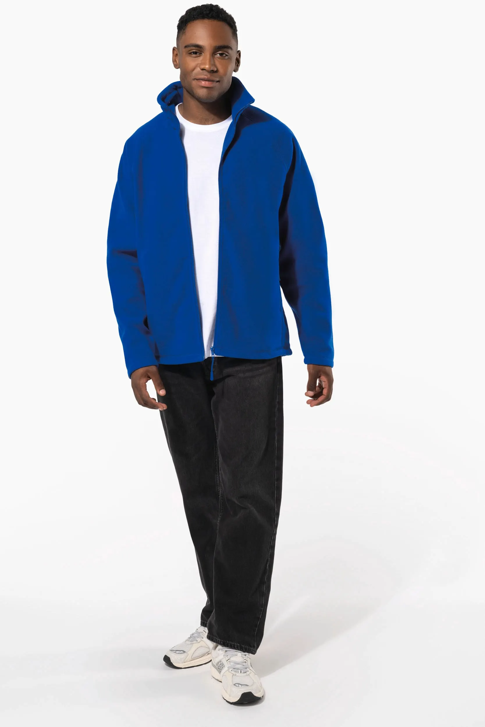 Chaqueta micropolar con cremallera y mangas raglán hombre