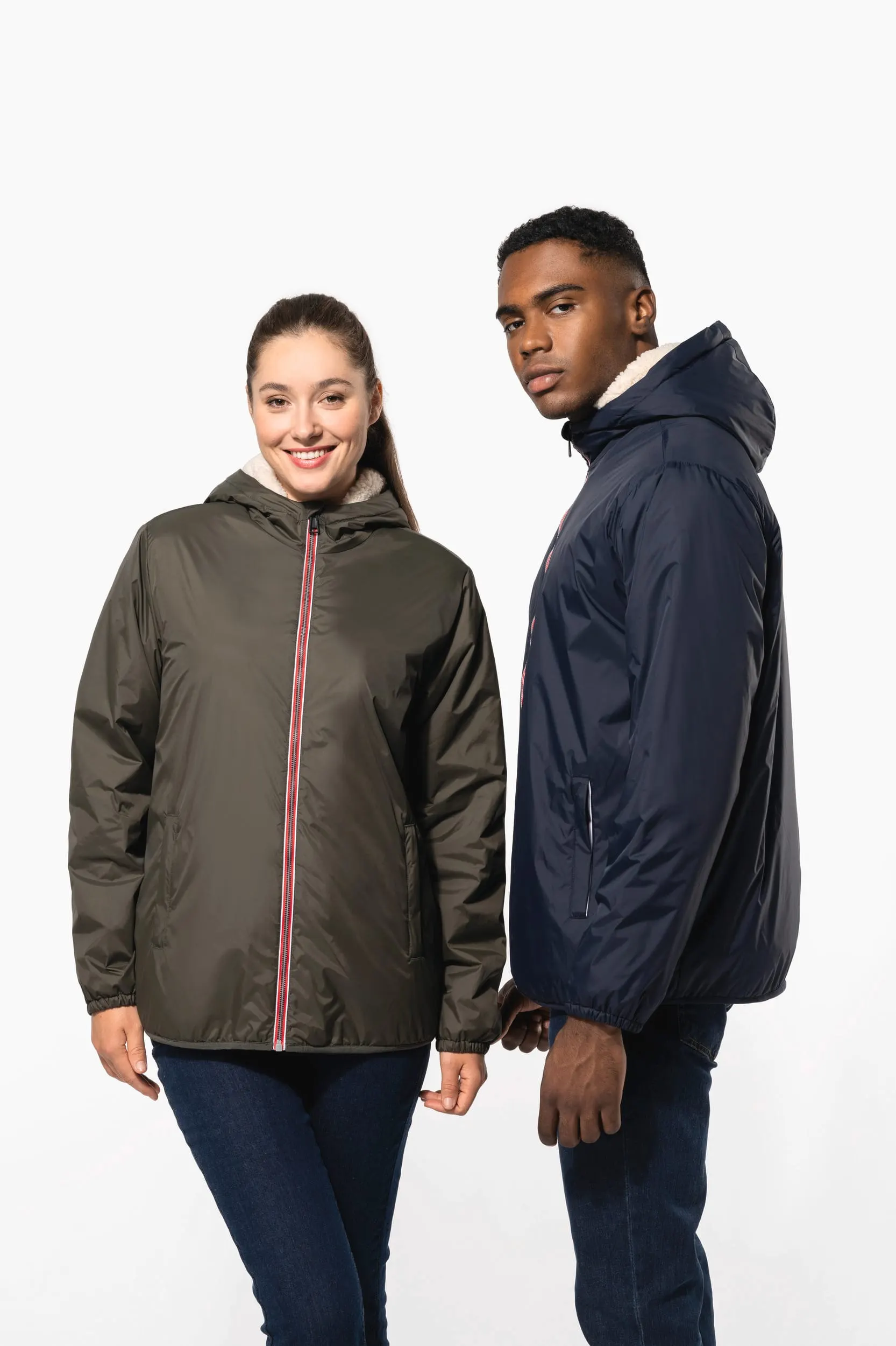 Chaqueta con forro de sherpa unisex