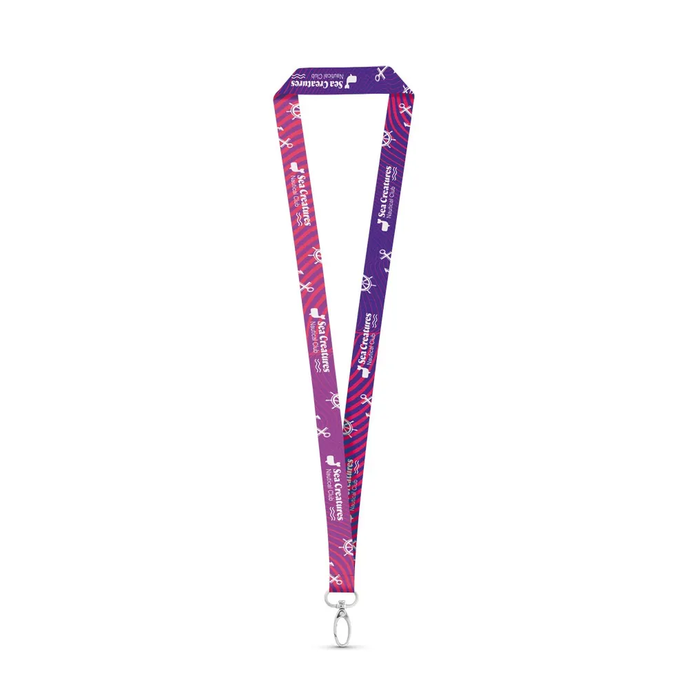 MANILA. SET Lanyard SUBLIMACIÓN Largo II (20 mm) con mosquetón ovalado de 20 mm
