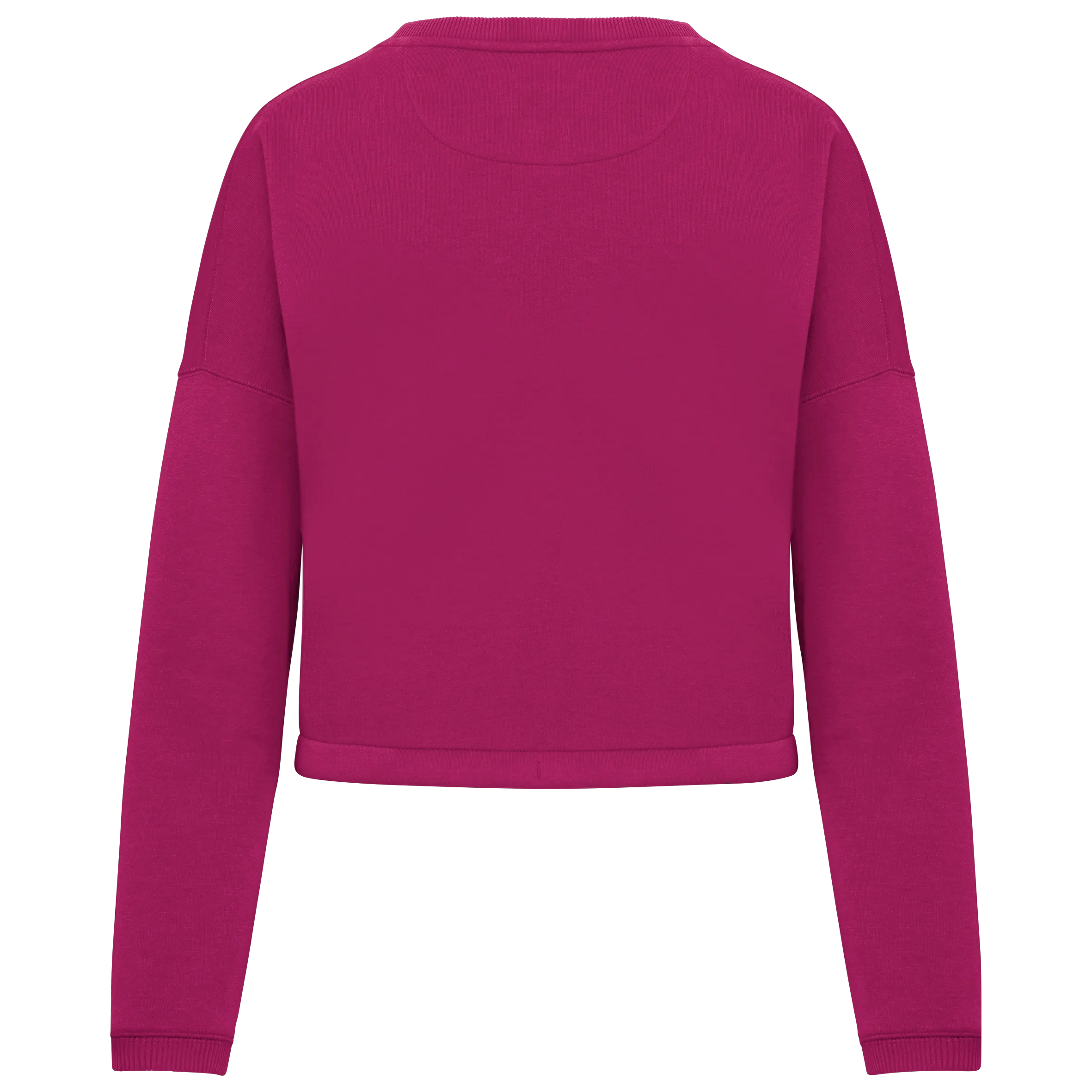 Sudadera ecorresponsable de cuello redondo oversize crop mujer