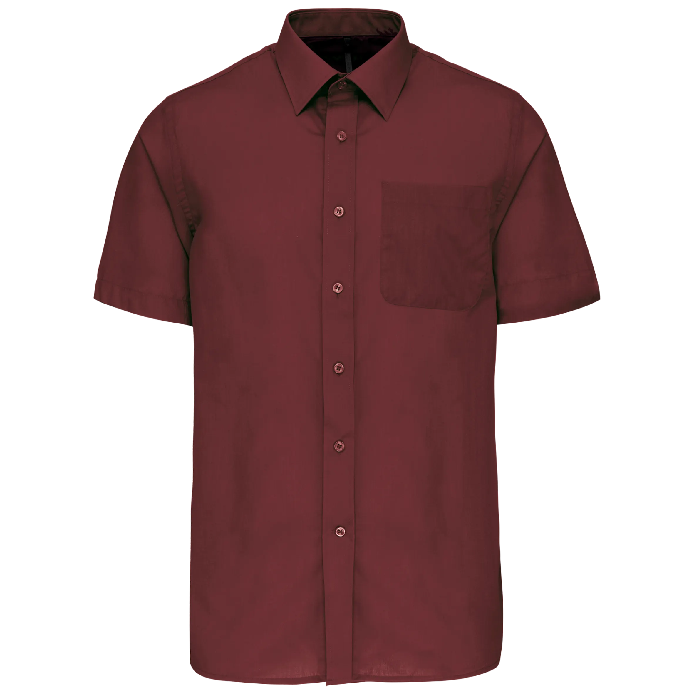 Camisa popelina de polialgodón manga corta de fácil cuidado hombre