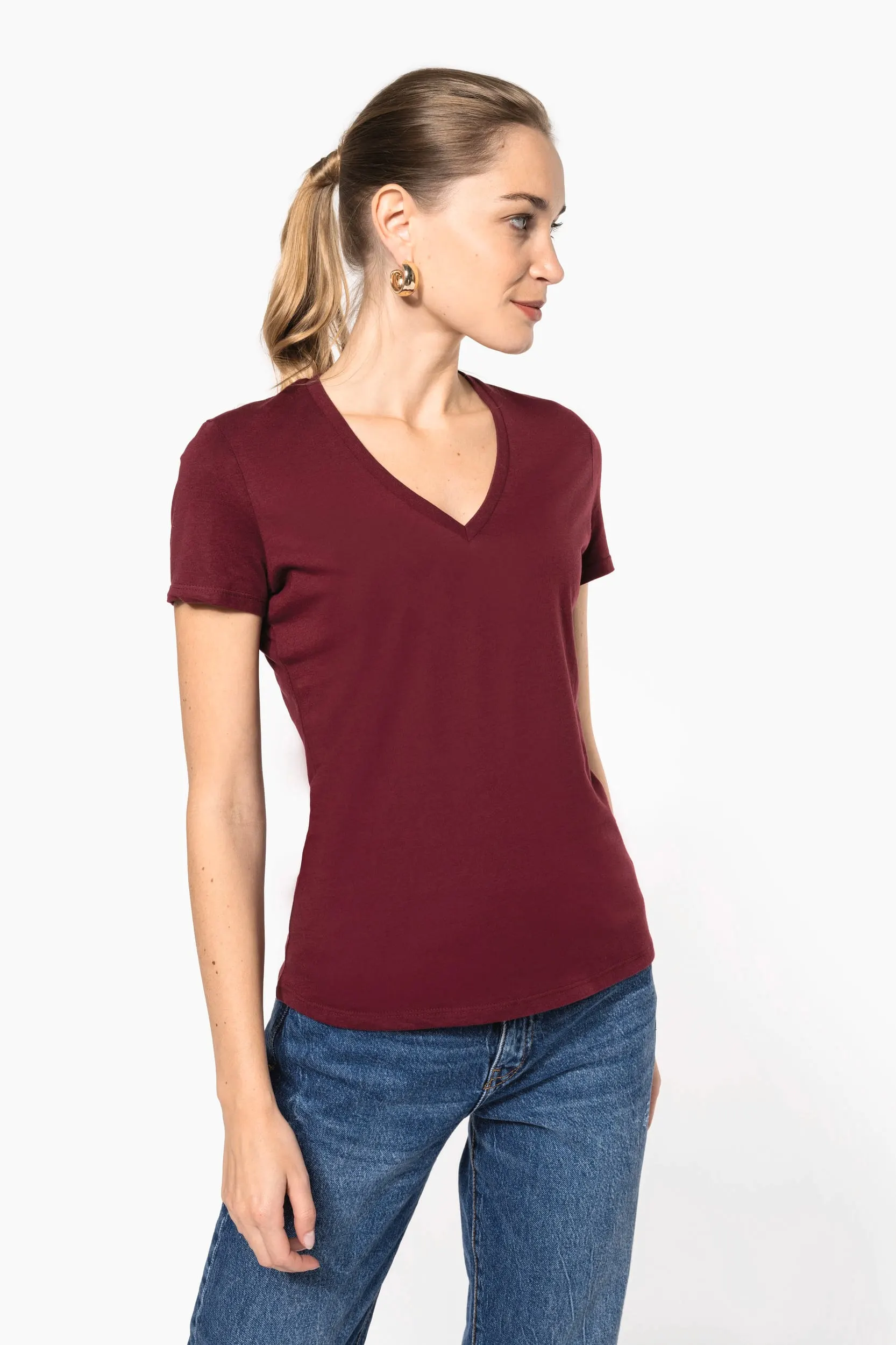 Camiseta BIO150 cuello de pico mujer