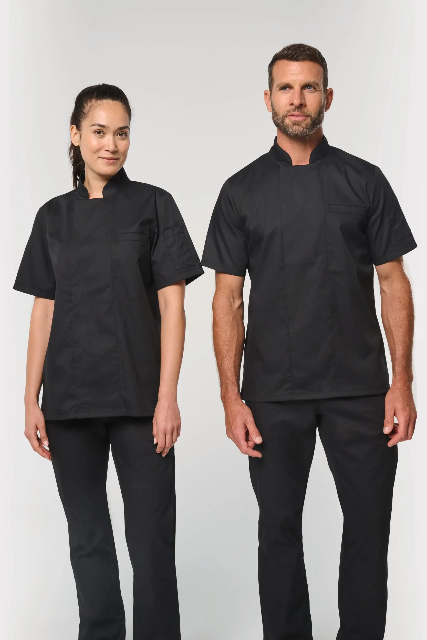 Chaqueta de cocina ecorresponsable de manga corta unisex