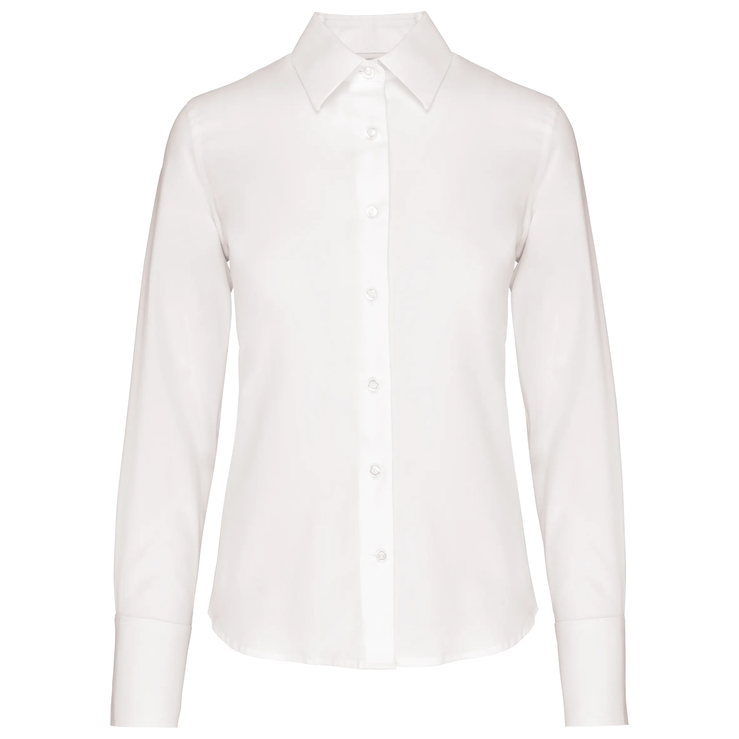 Camisa no-plancha manga larga mujer