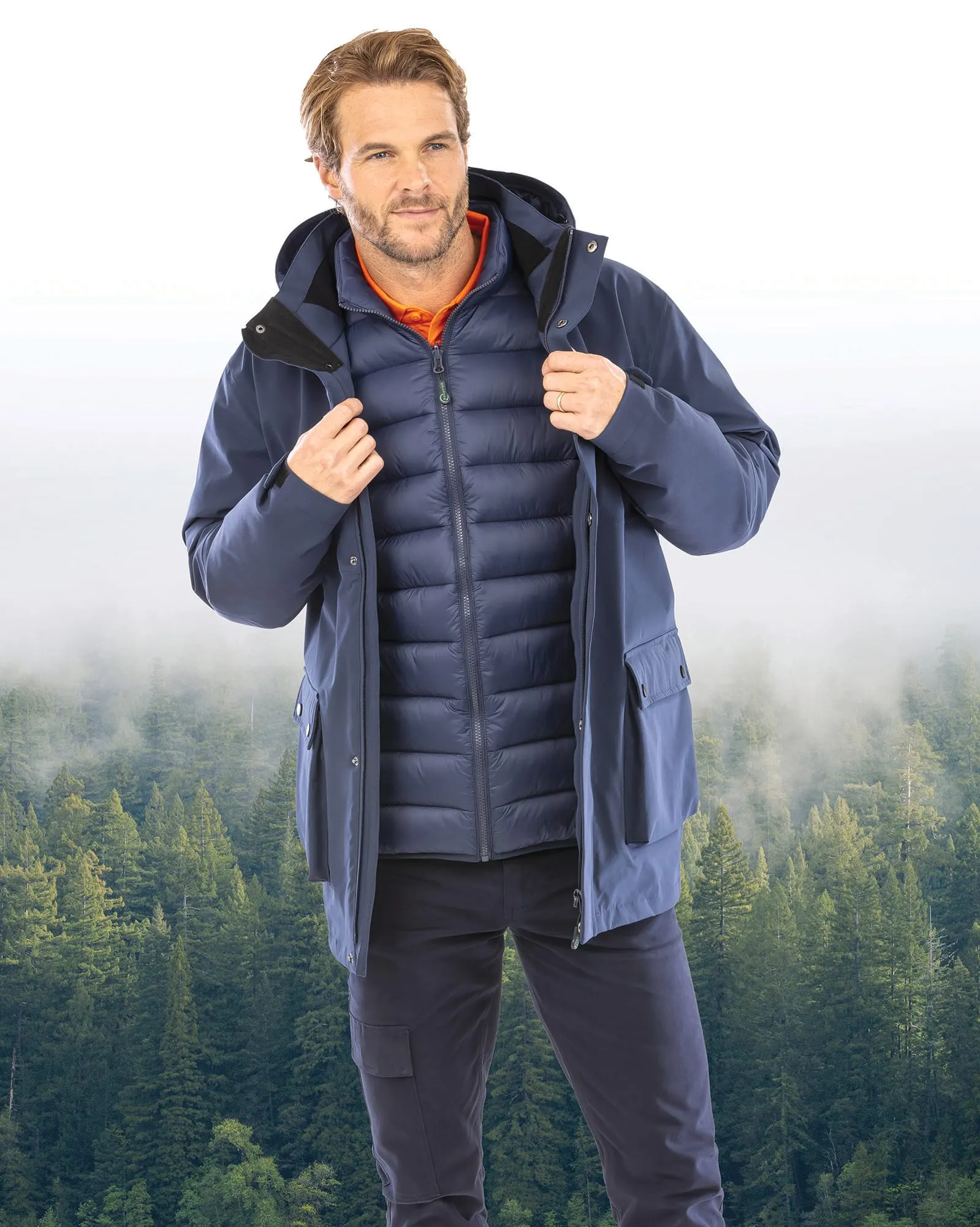 Chaqueta acolchada Ripstop reciclada 3 en 1