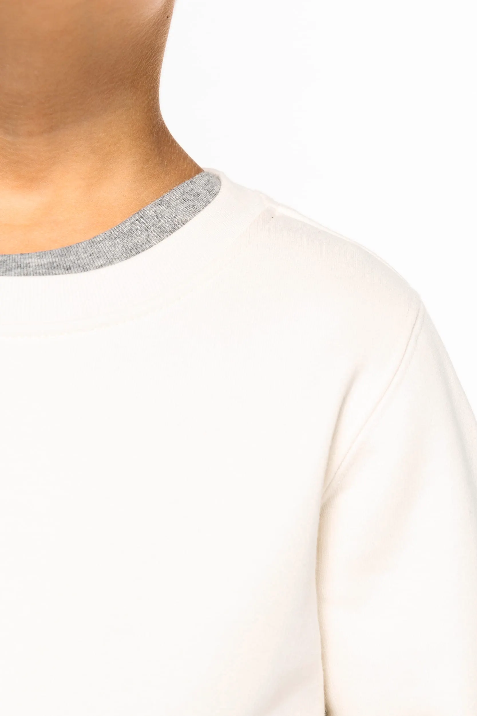 Sudadera ecorresponsable cuello redondo infantil