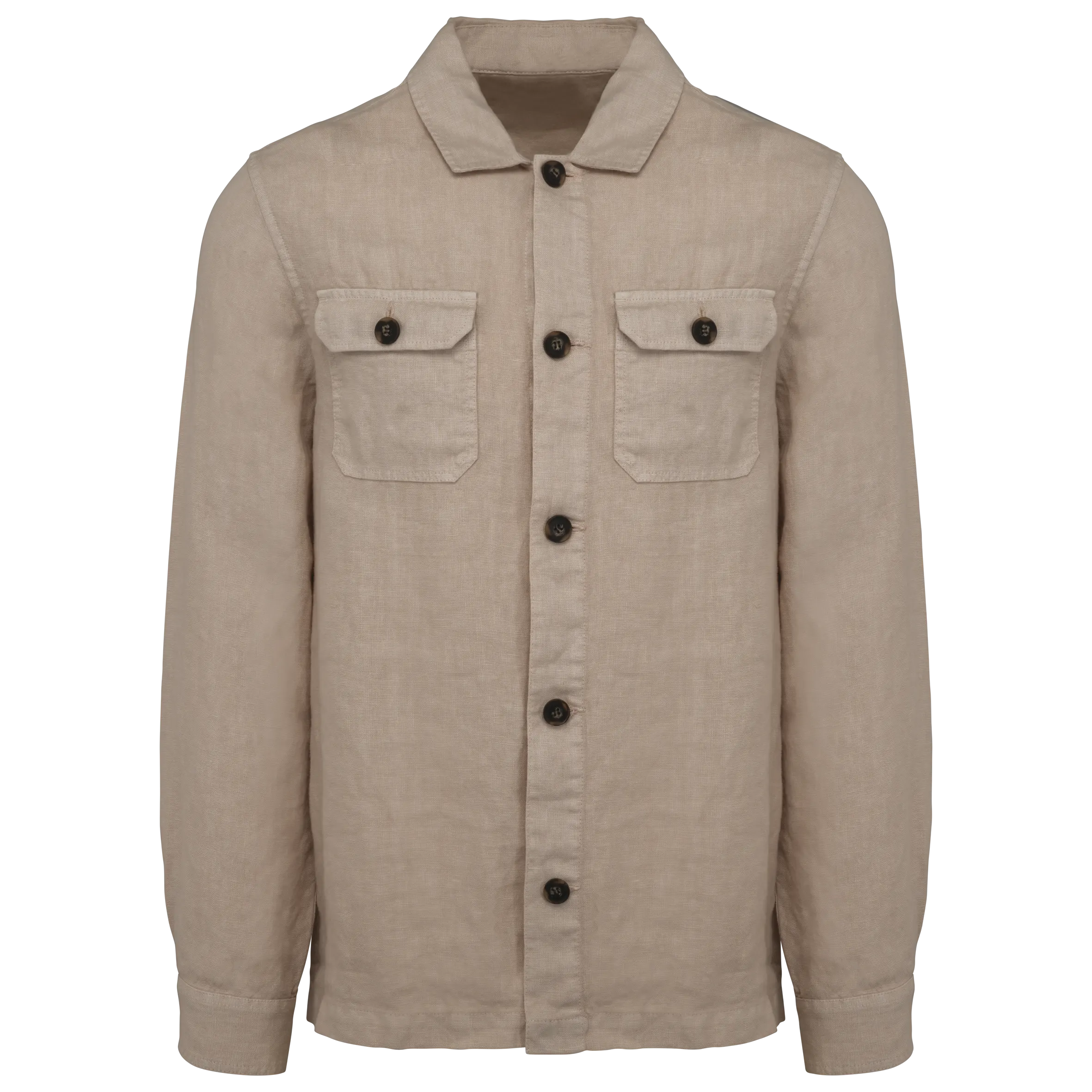 Sobrecamisa efecto lavado de lino hombre