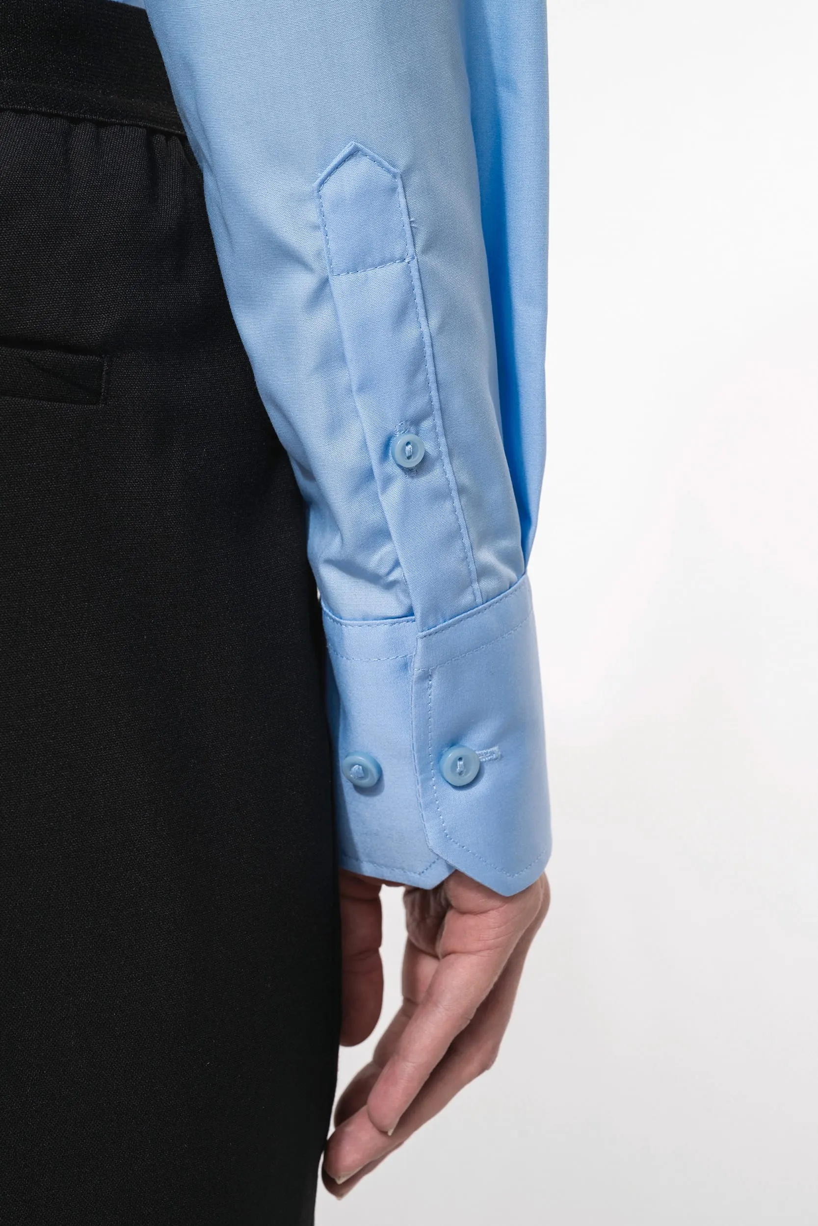 Camisa piloto manga larga mujer