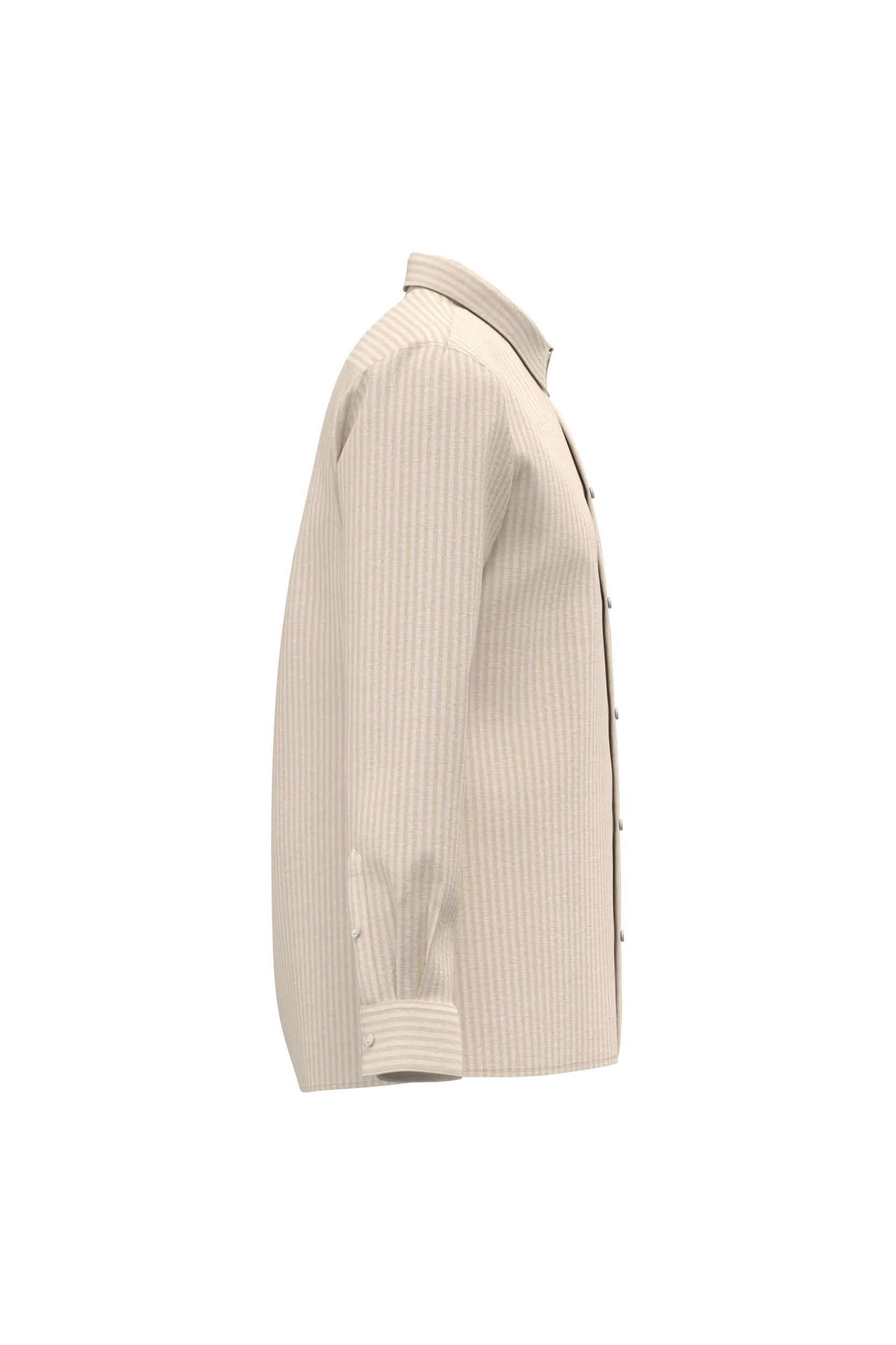 Camisa a rayas de lino para hombre
