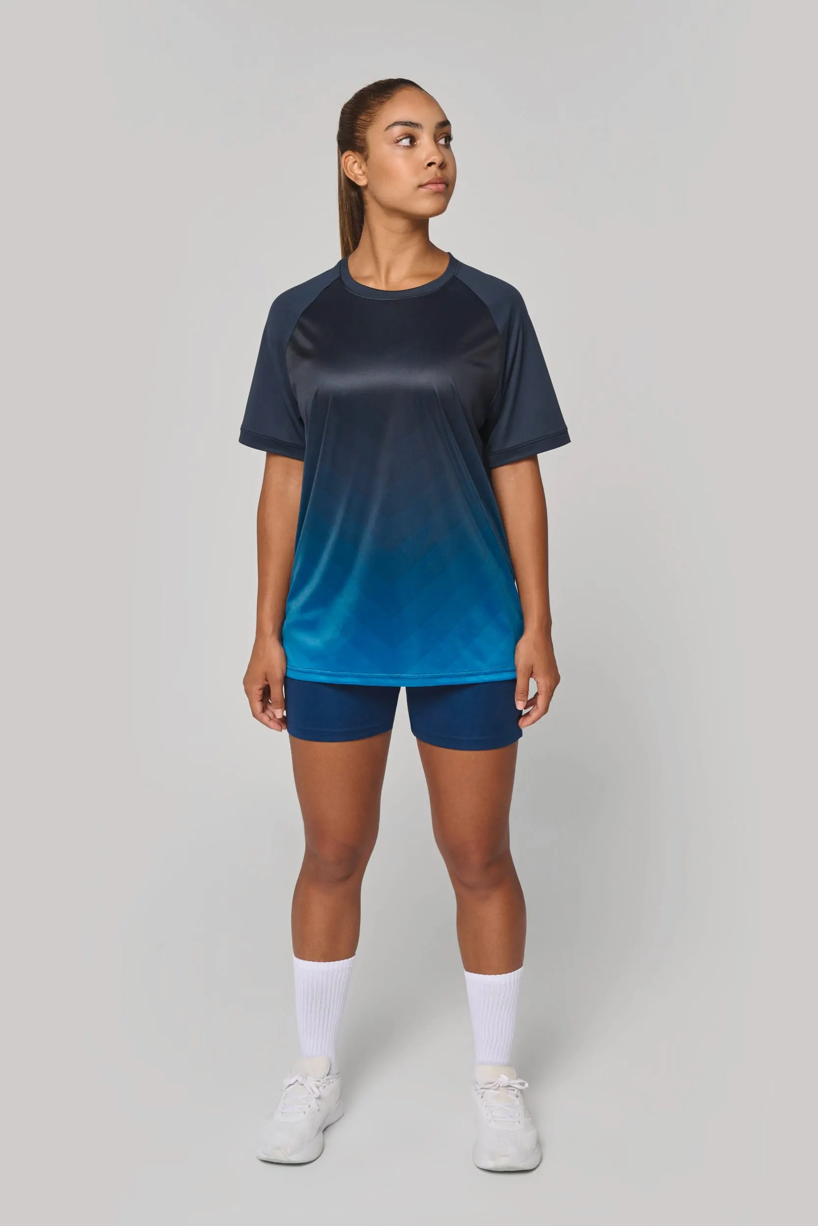 Camiseta multideporte de poliéster realzado unisex