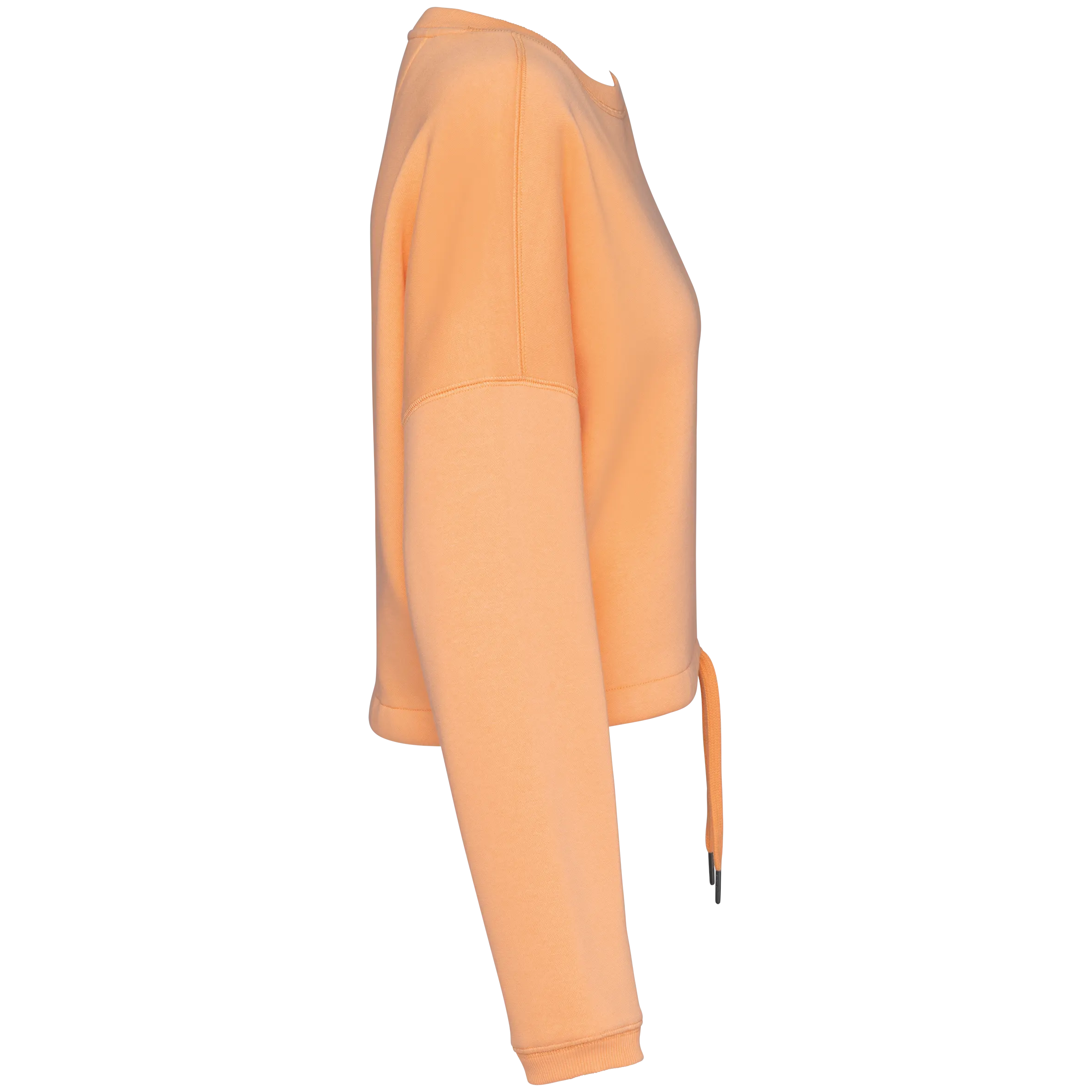 Sudadera ecorresponsable de cuello redondo oversize crop mujer