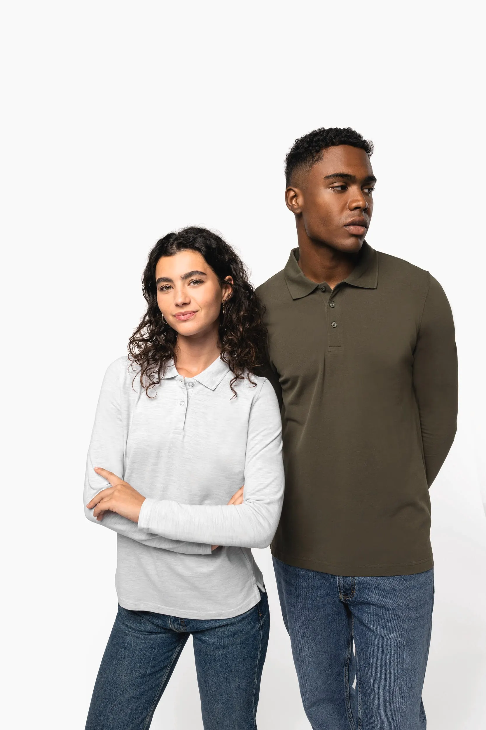 Polo manga larga mujer