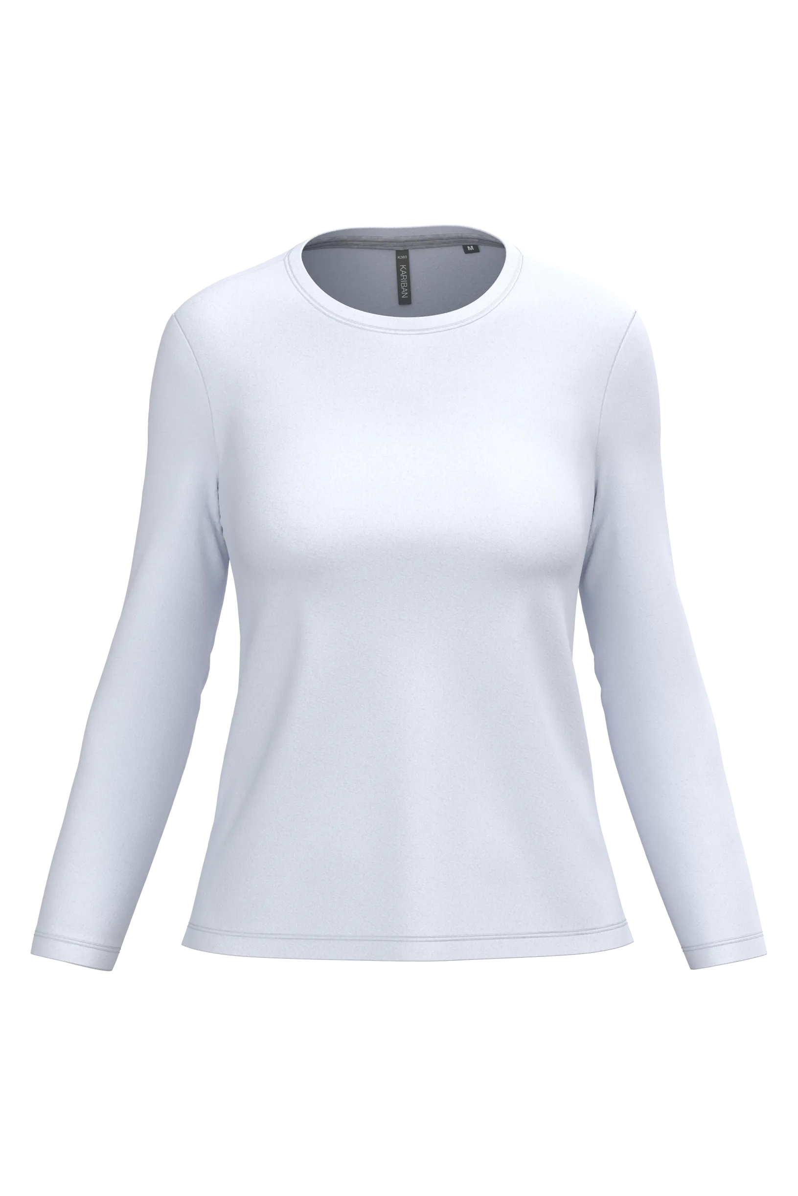 Camiseta manga larga y cuello redondo mujer