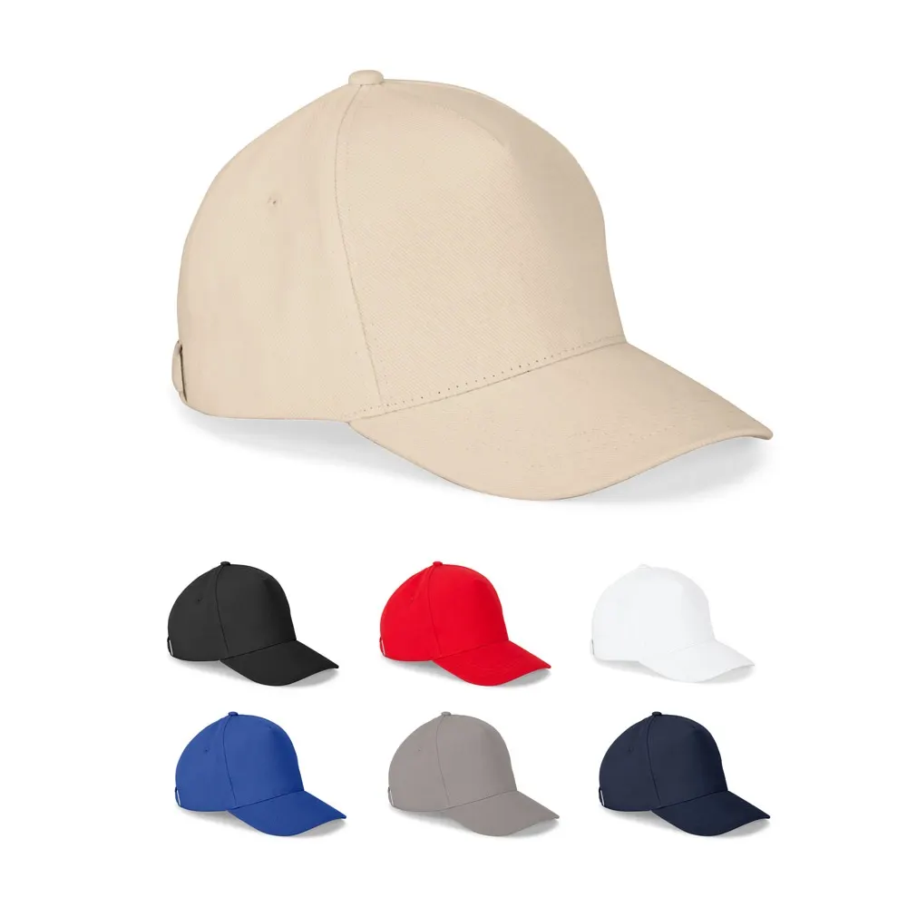 ASHTON. Gorra 100% algodón (260 g/m²) con 5 paneles