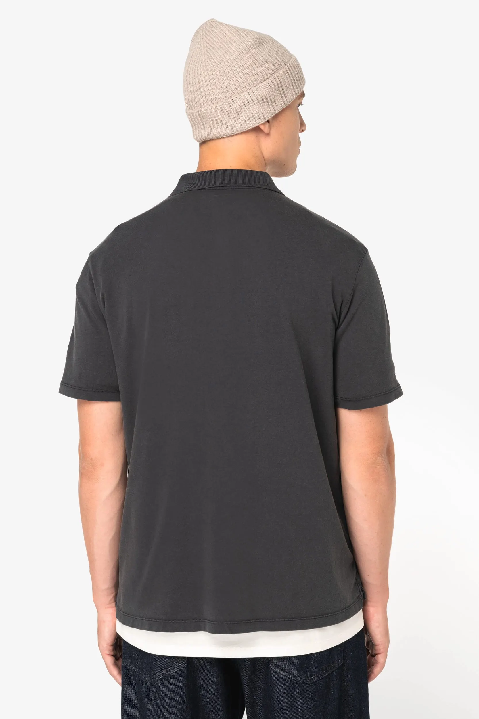 Polo ecorresponsable efecto lavado de punto jersey hombre