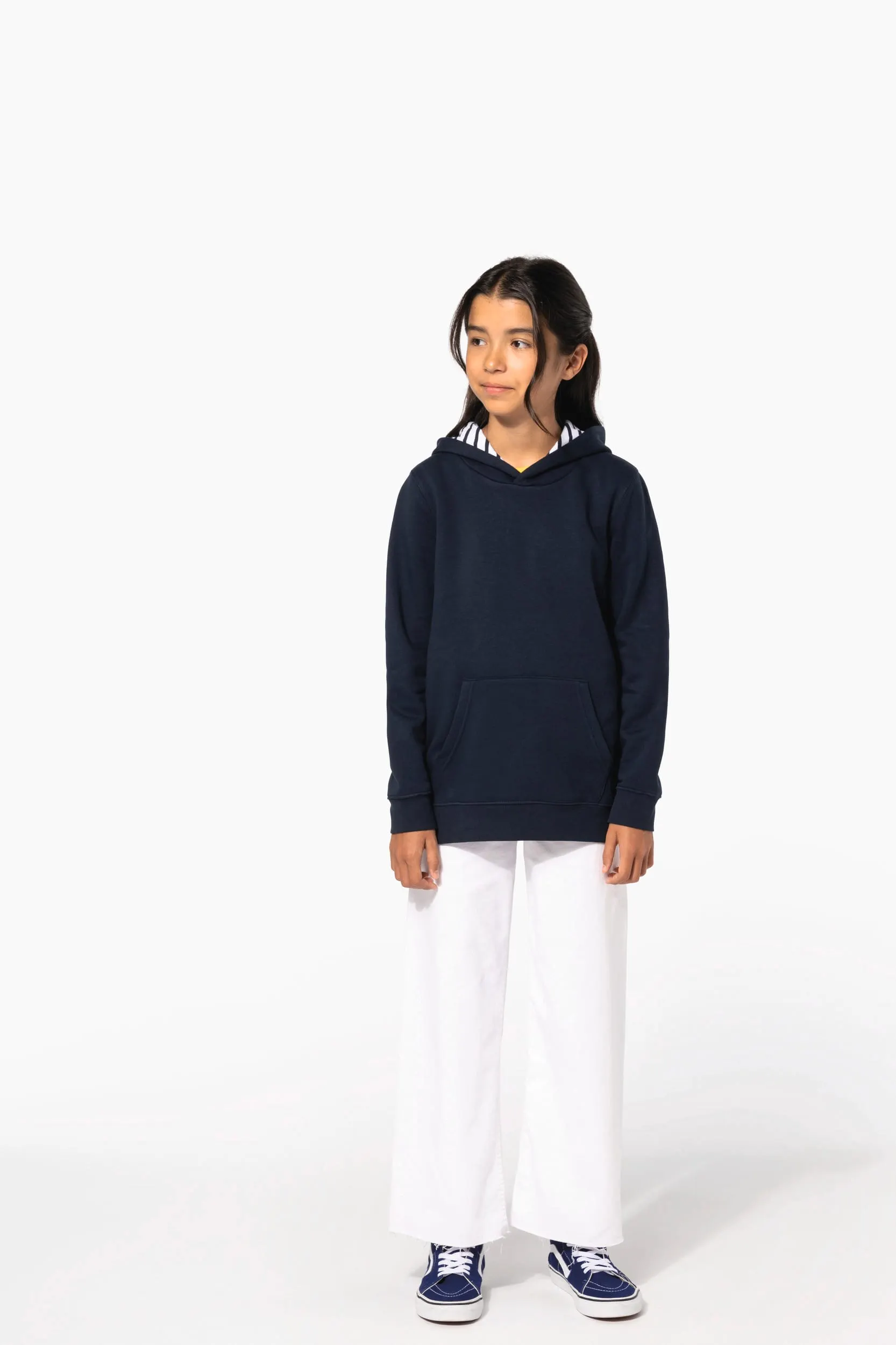 Sudadera con capucha de forro contrastado infantil