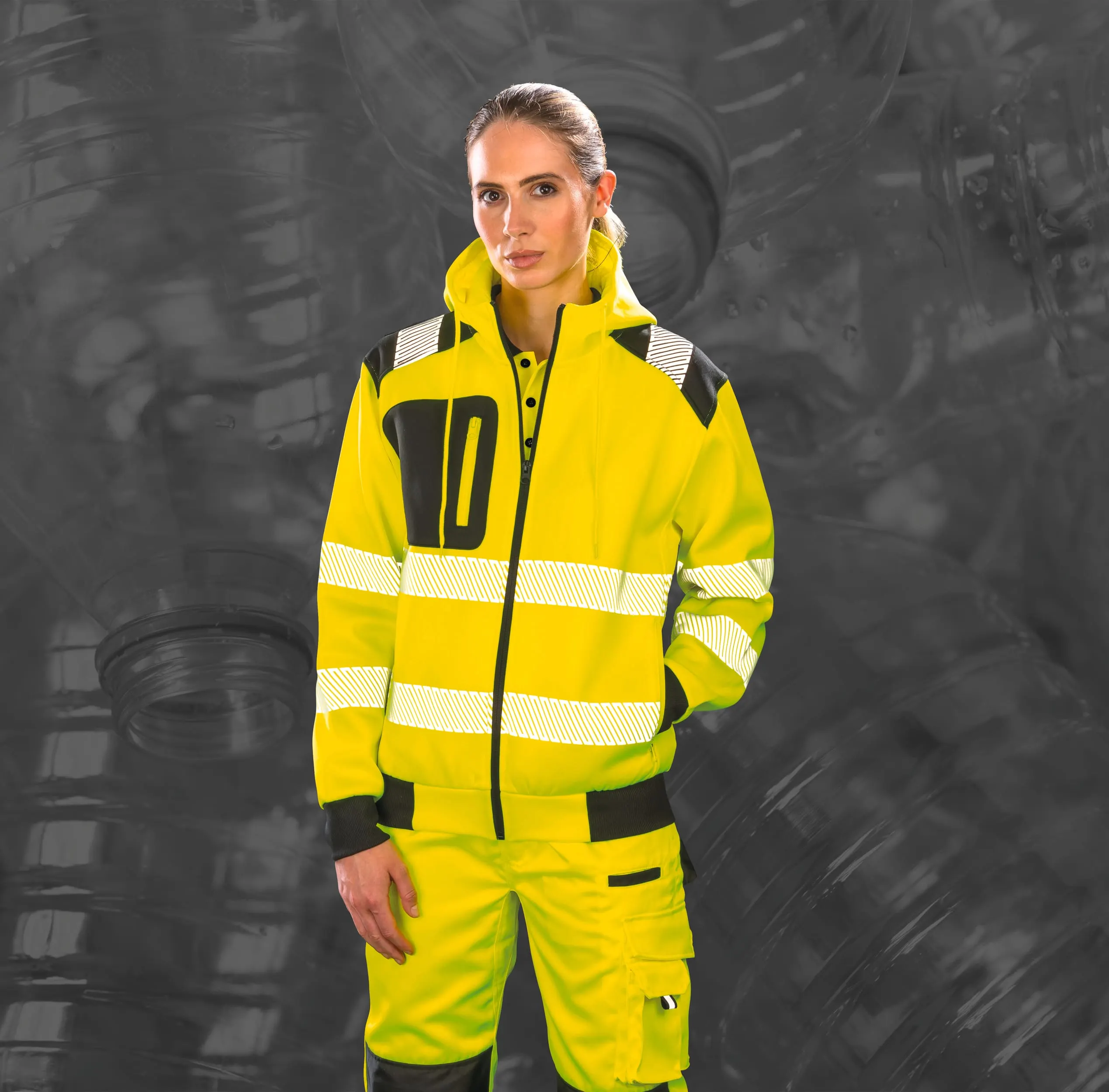 Sudadera capucha de seguridad - Material reciclado