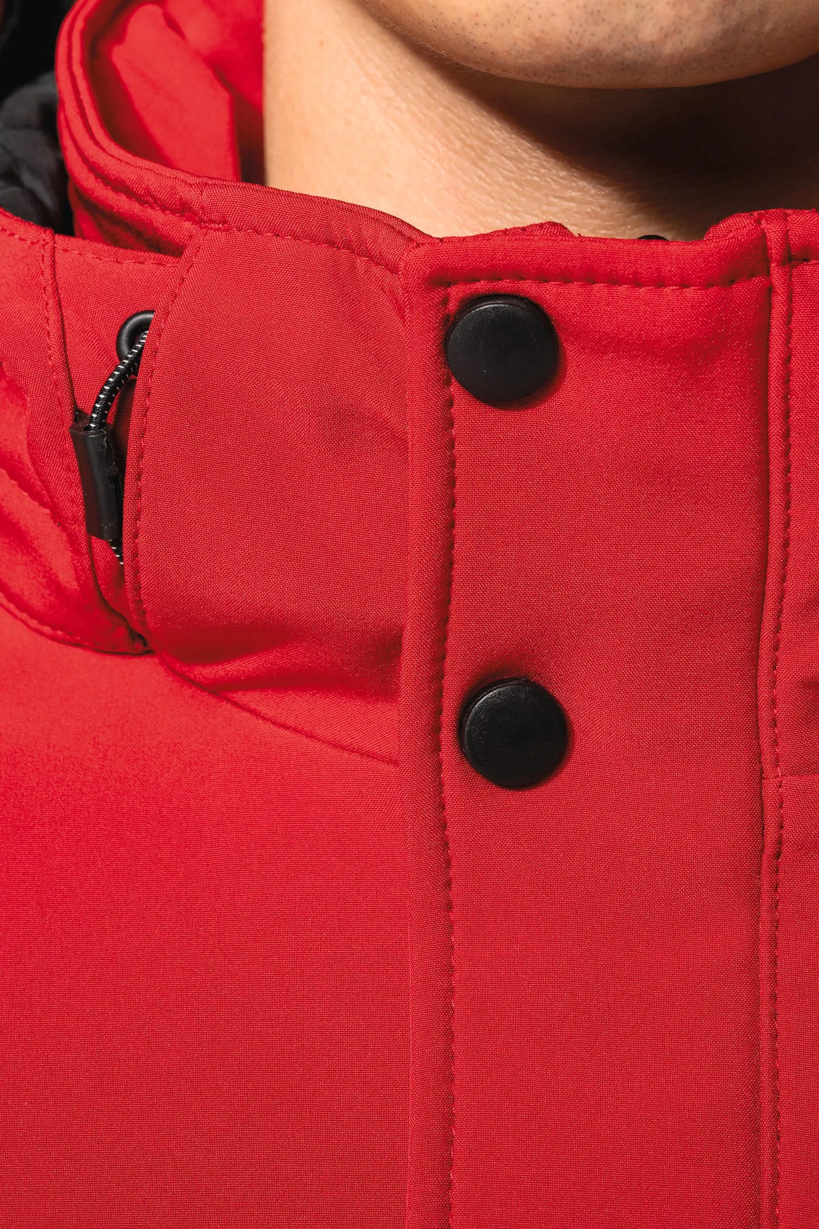 Parka softshell acolchada con capucha hombre