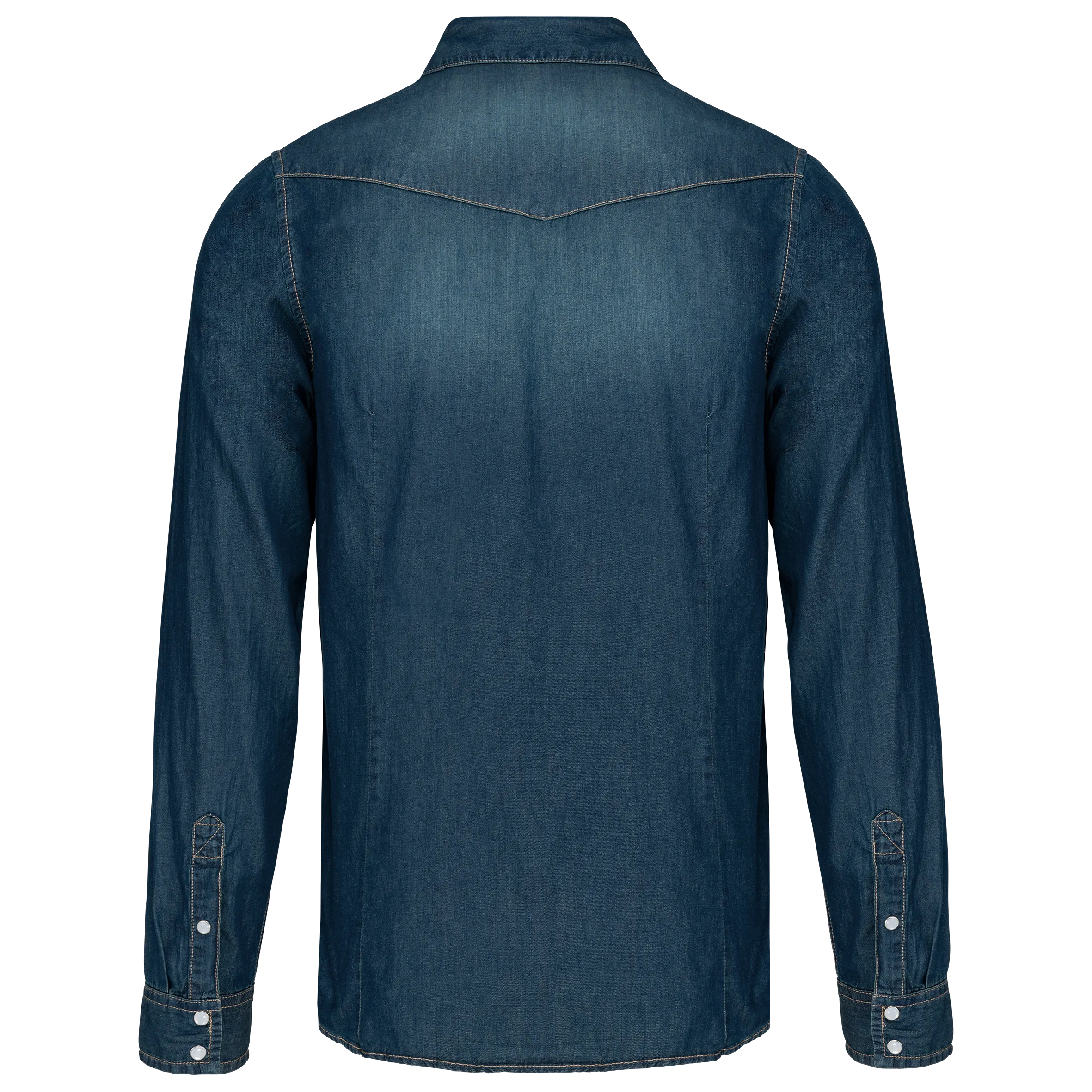 Camisa denim manga larga hombre