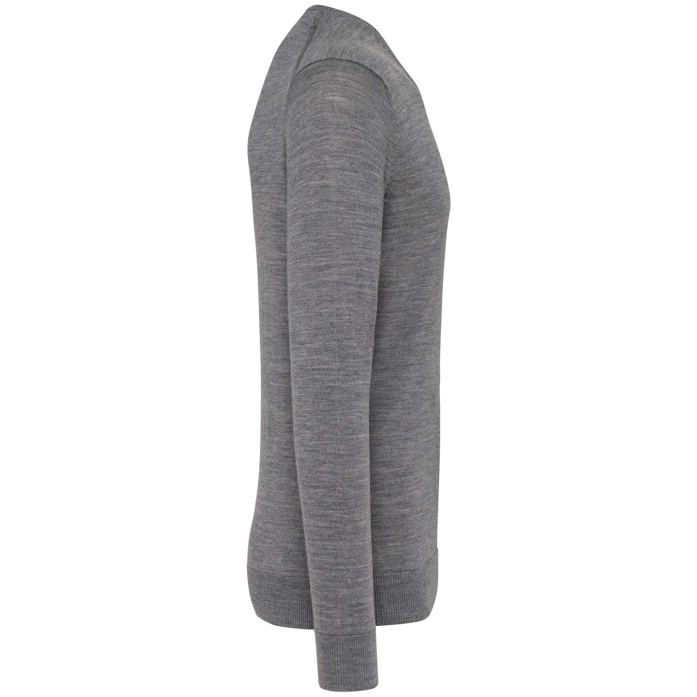 Jersey lana merina cuello de pico hombre