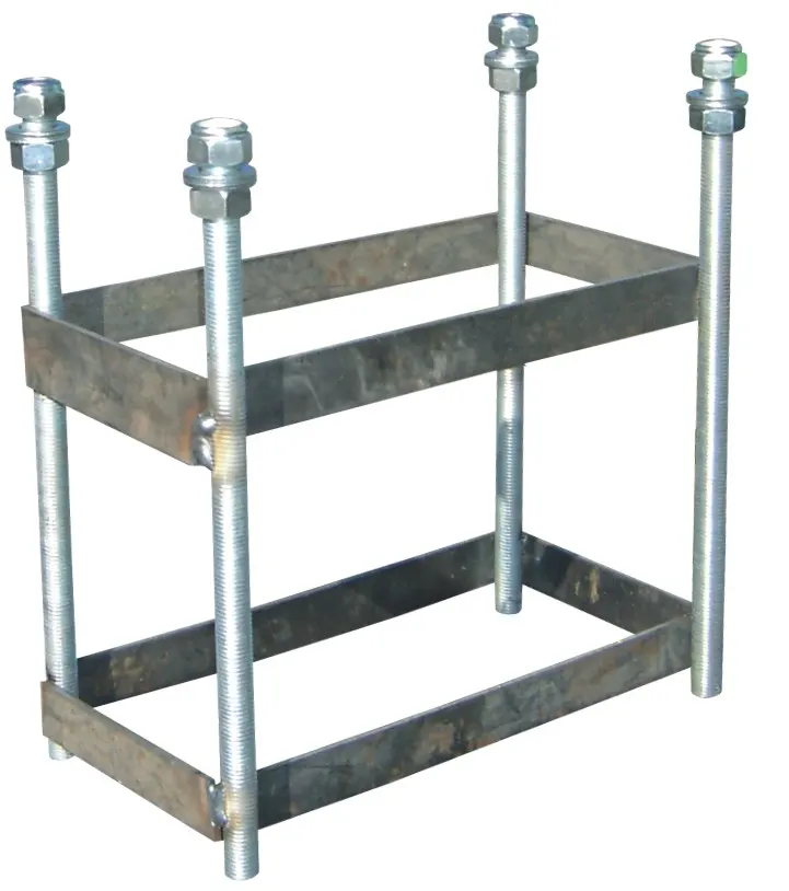 JGO CANASTAS GALVANIZADAS MINIBASKET MONOTUBO NEW TUBO 114 MM FIJAS CON BASE ANCLAJE-SIN TABLERO,ARO