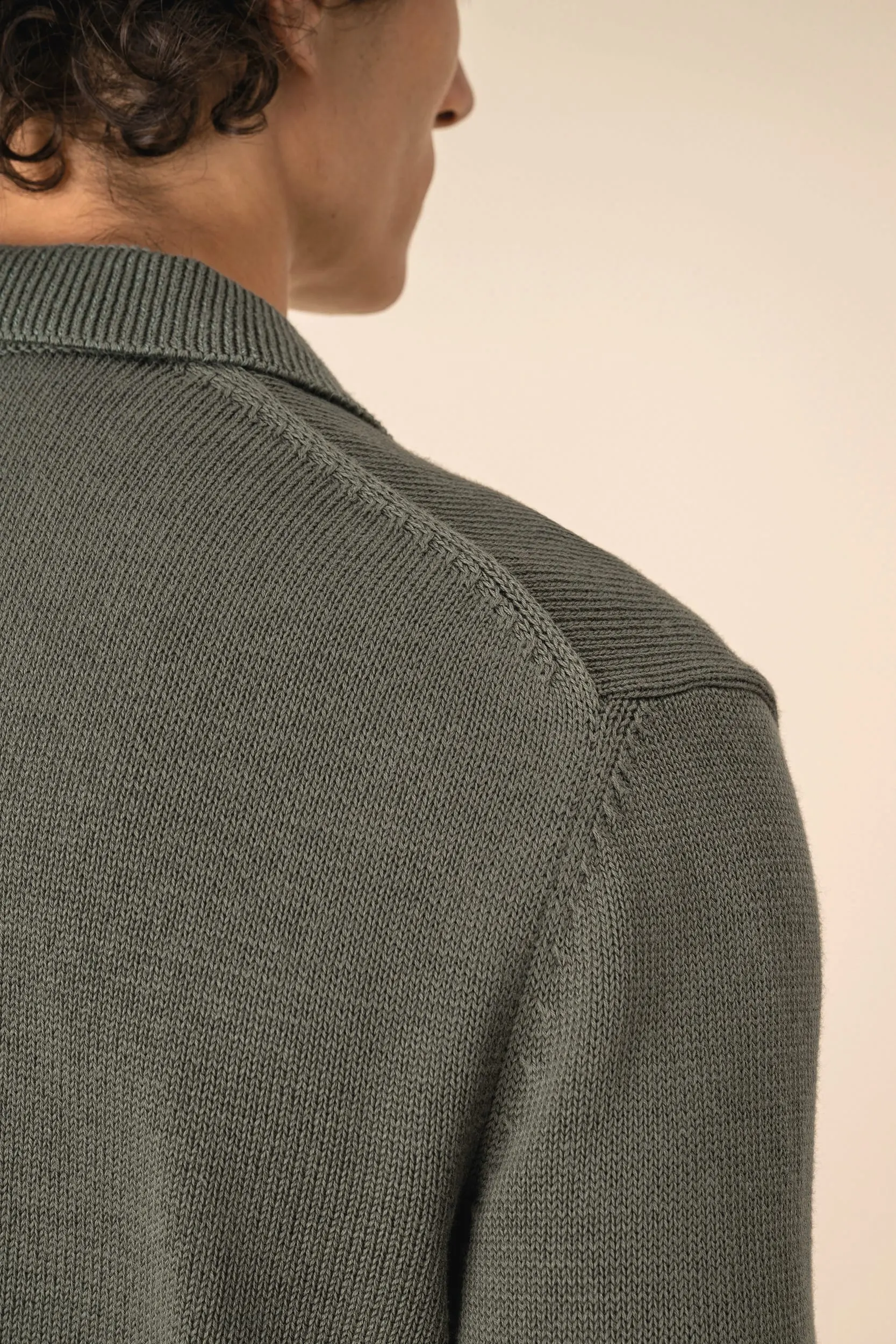 Jersey cuello polo hombre