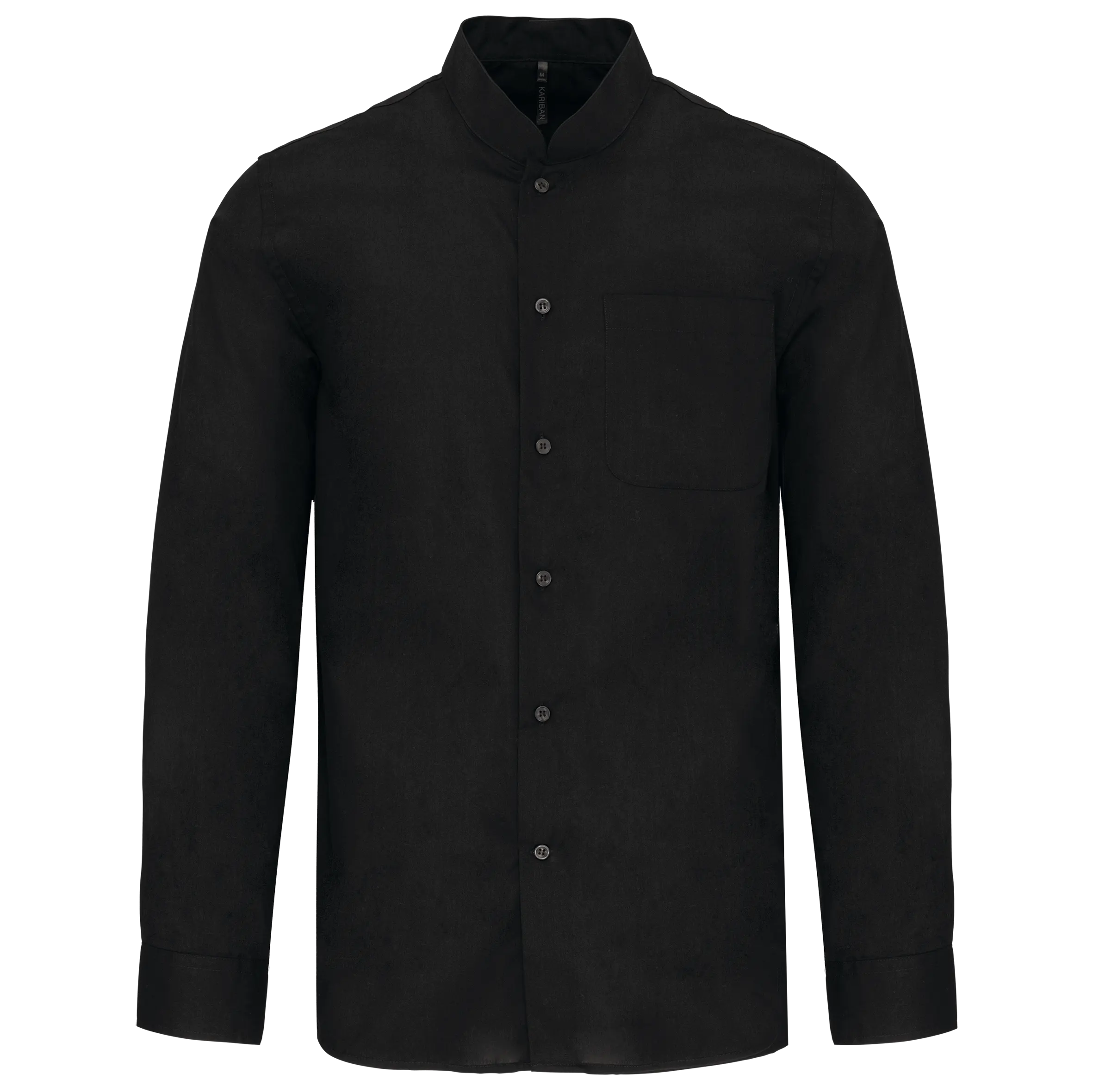Camisa cuello mao  manga larga hombre