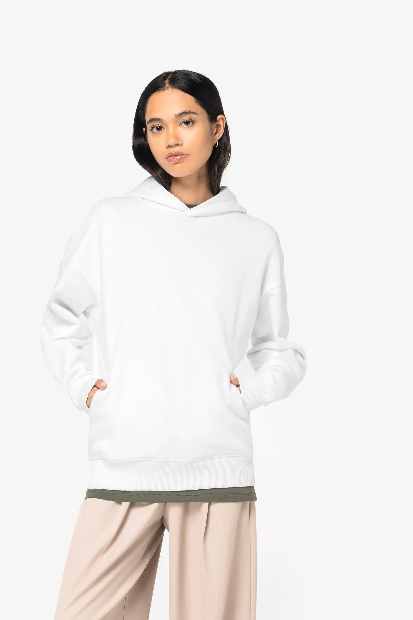 Sudadera ecorresponsable con capucha oversize unisex